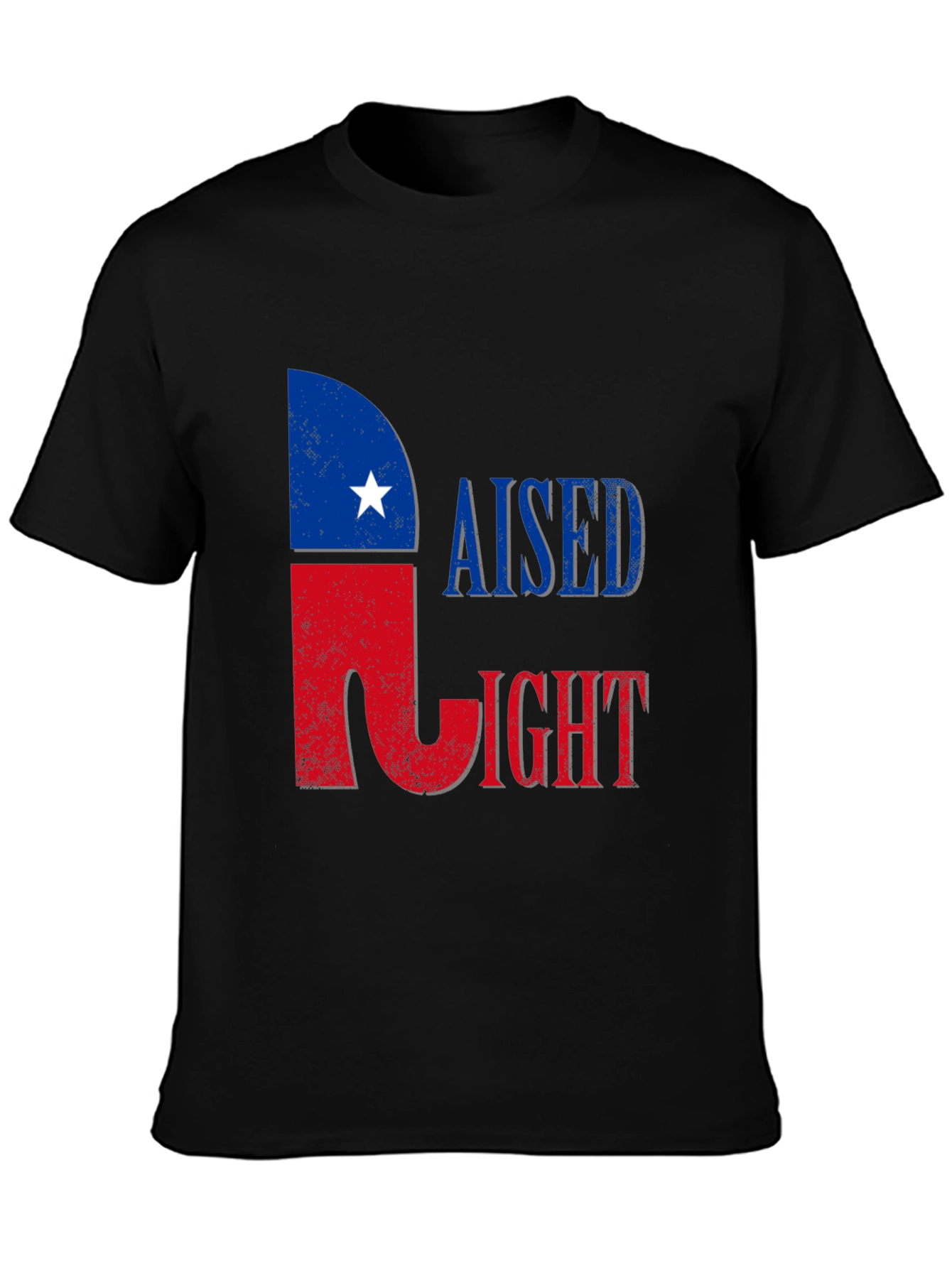 Raised Right T-Shirt - Patriotic Texas Pride Tee