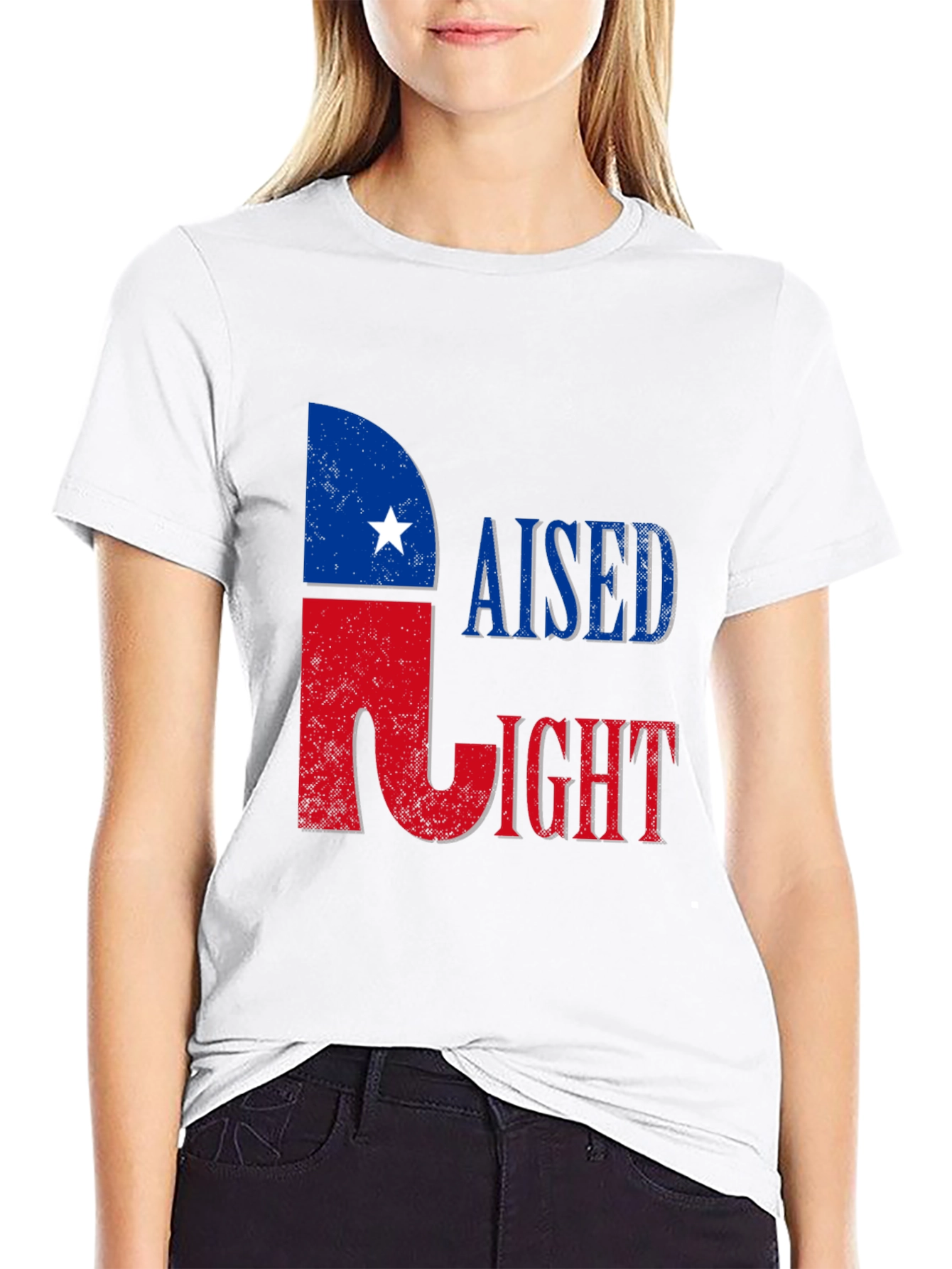 Raised Right T-Shirt - Patriotic Texas Pride Tee
