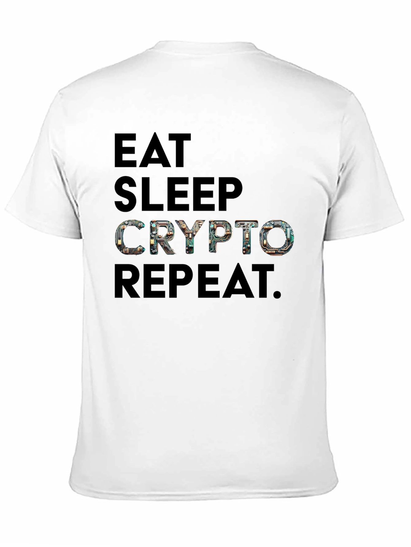 Eat Sleep Crypto Repeat Black Graphic Tee