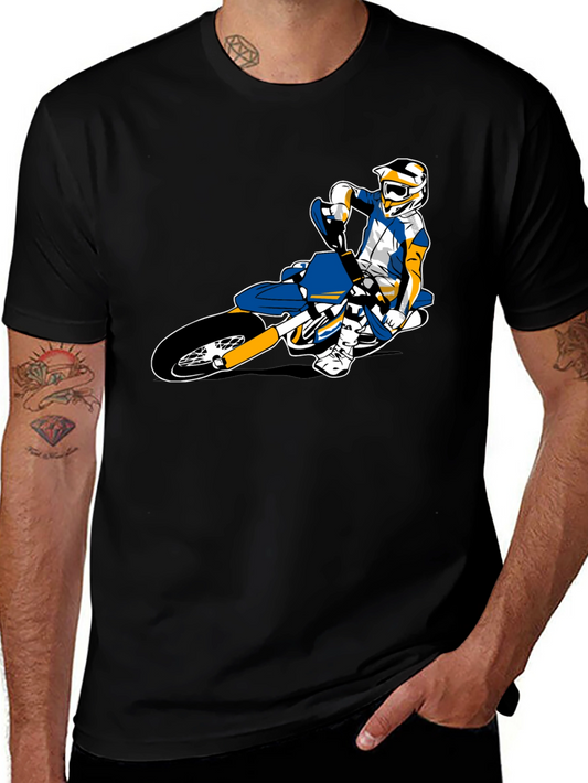 Motocross Rider Graphic Tee - Black