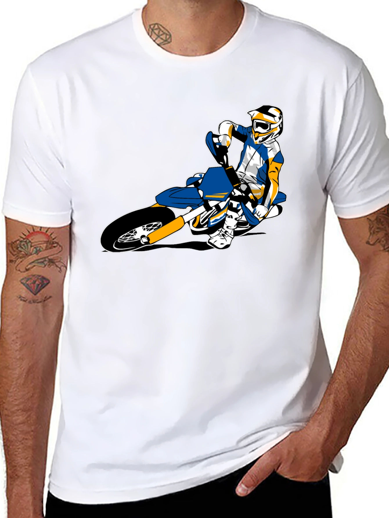 Motocross Rider Graphic Tee - Black