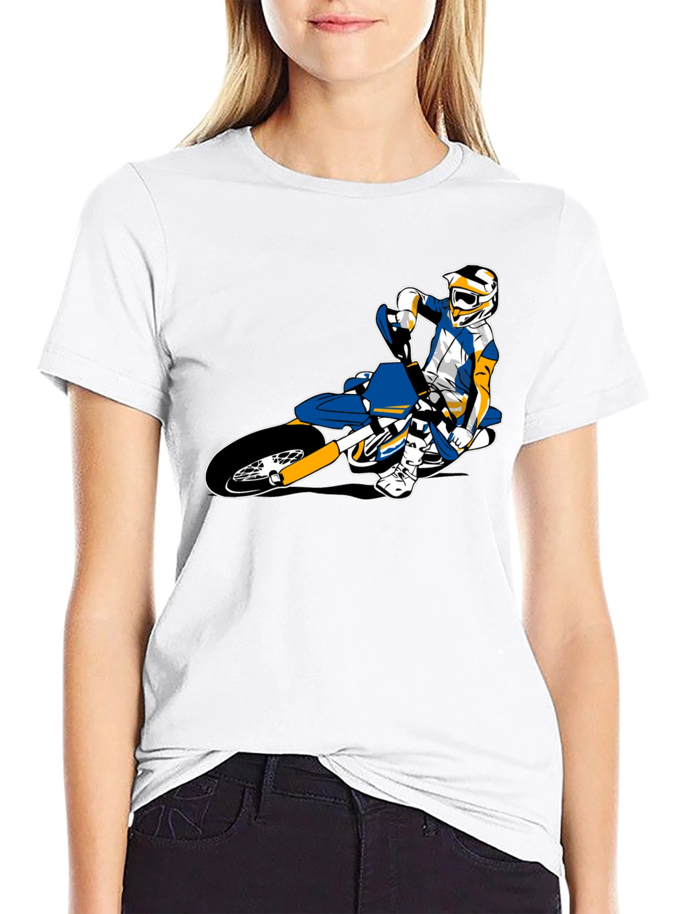 Motocross Rider Graphic Tee - Black