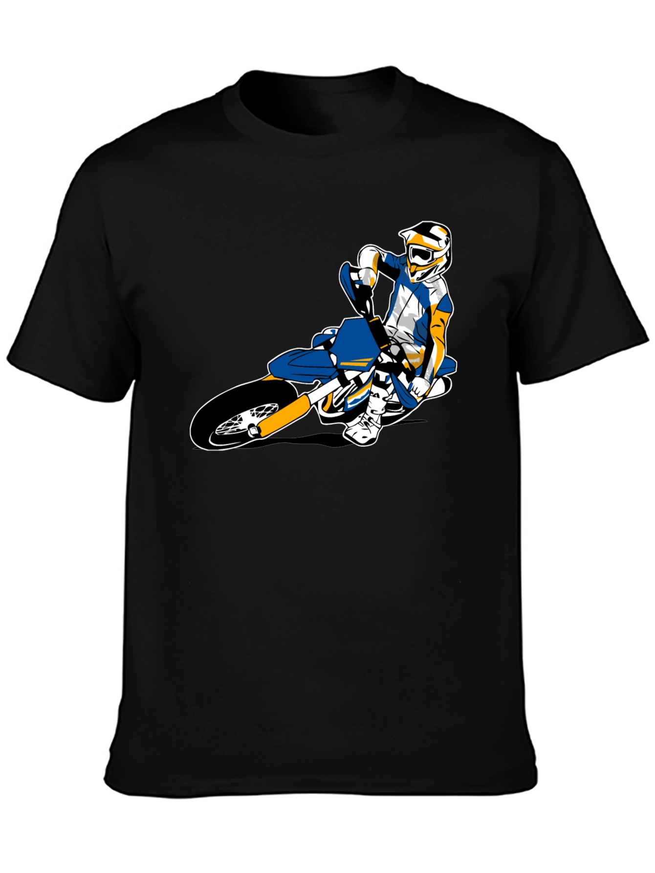 Motocross Rider Graphic Tee - Black