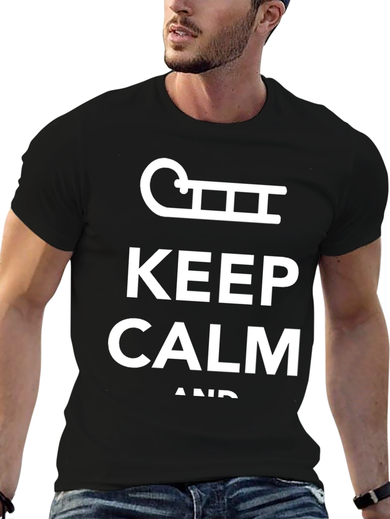 Keep Calm and Sleigh On! Black T-Shirt