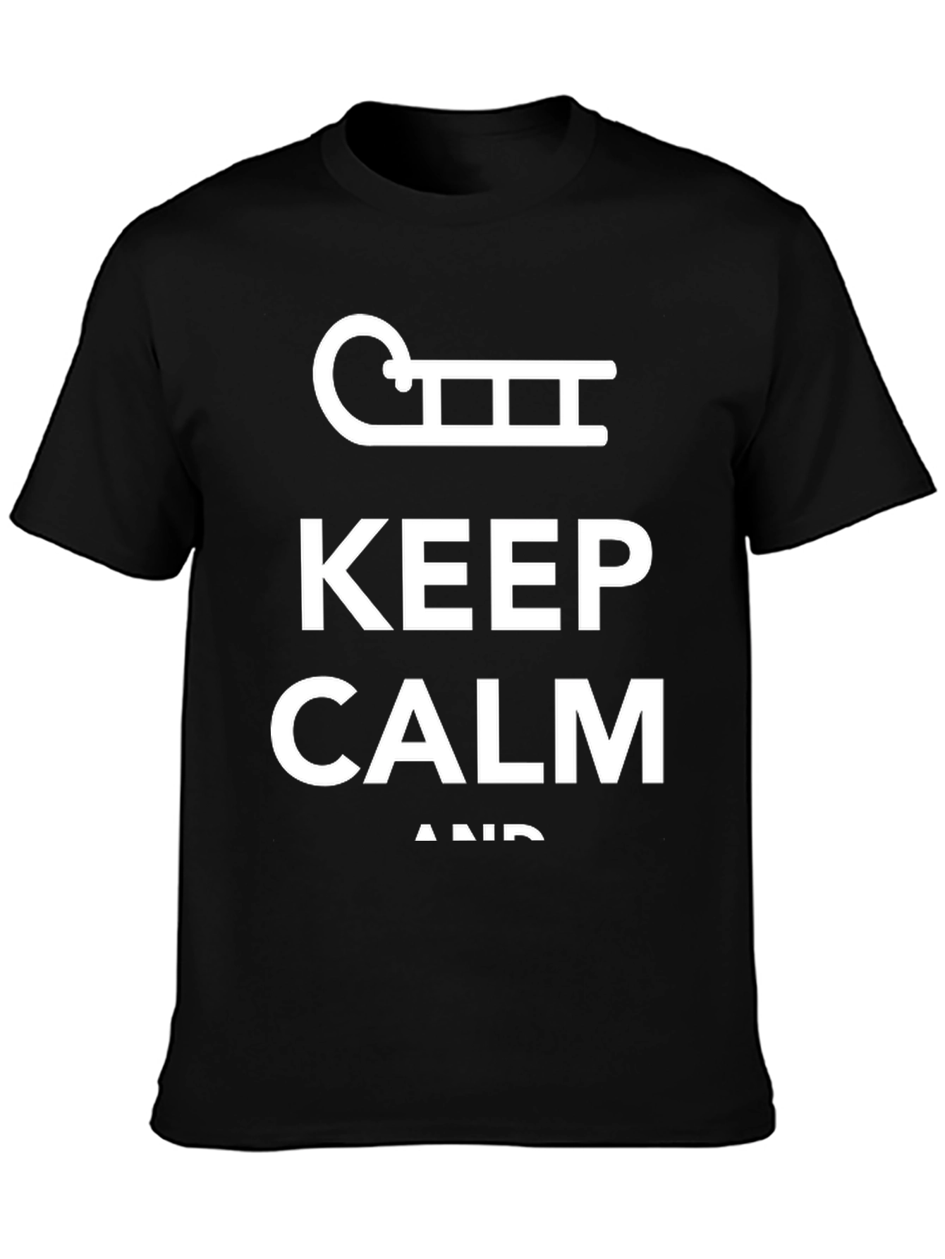 Keep Calm and Sleigh On! Black T-Shirt