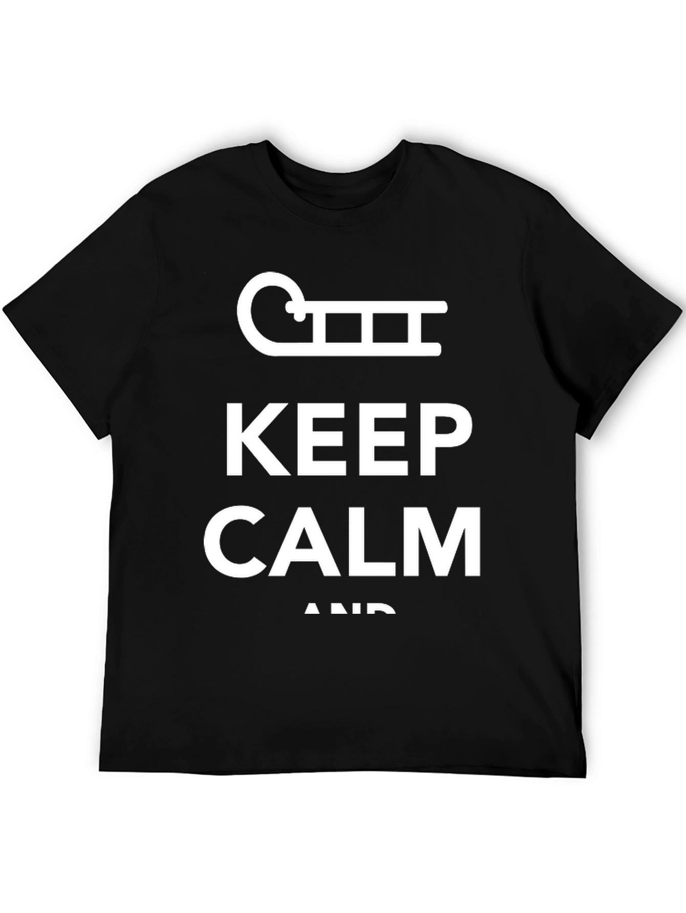 Keep Calm and Sleigh On! Black T-Shirt