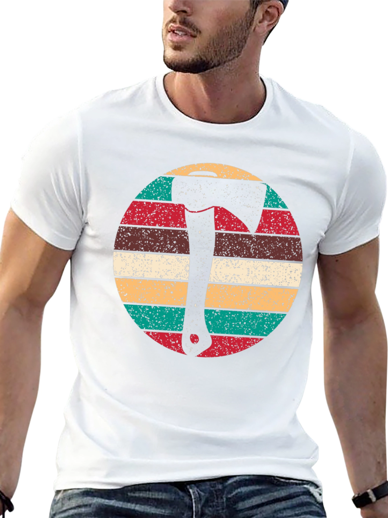 Retro Axe Graphic Tee - Logger Style