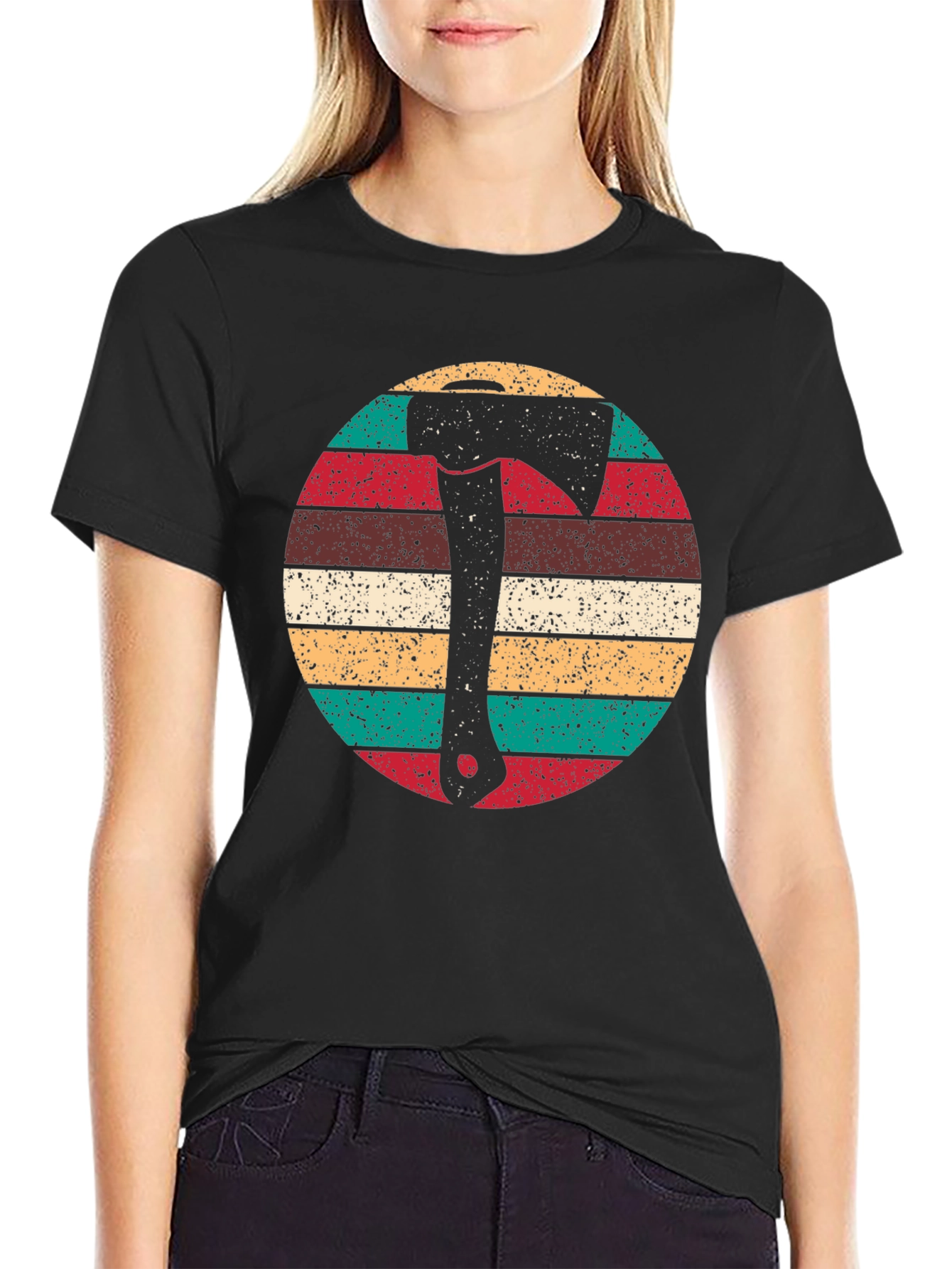 Retro Axe Graphic Tee - Logger Style