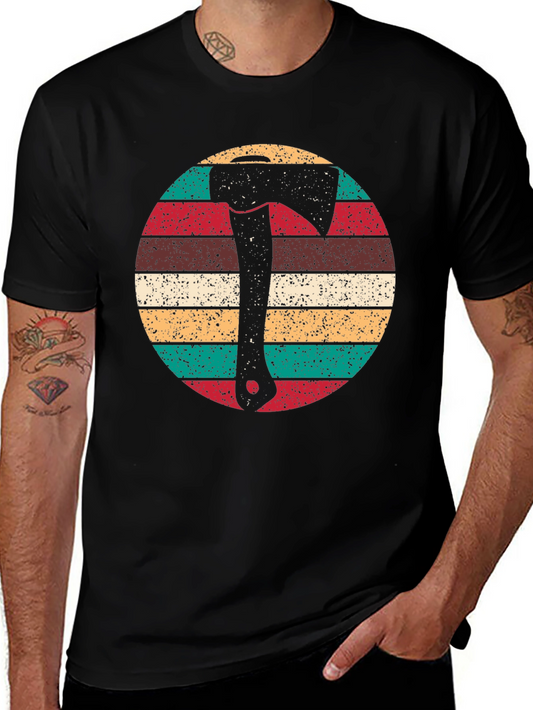 Retro Axe Graphic Tee - Logger Style