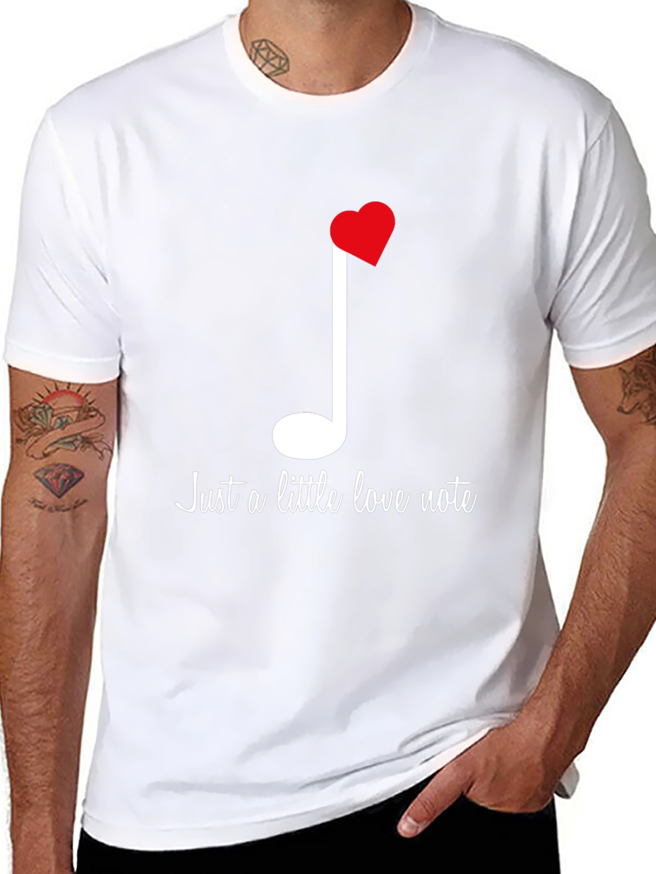 Love Note T-Shirt: Musical Heart Tee