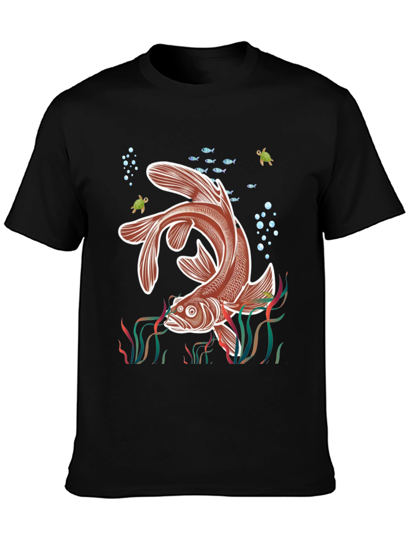 Fish Graphic Black T-Shirt