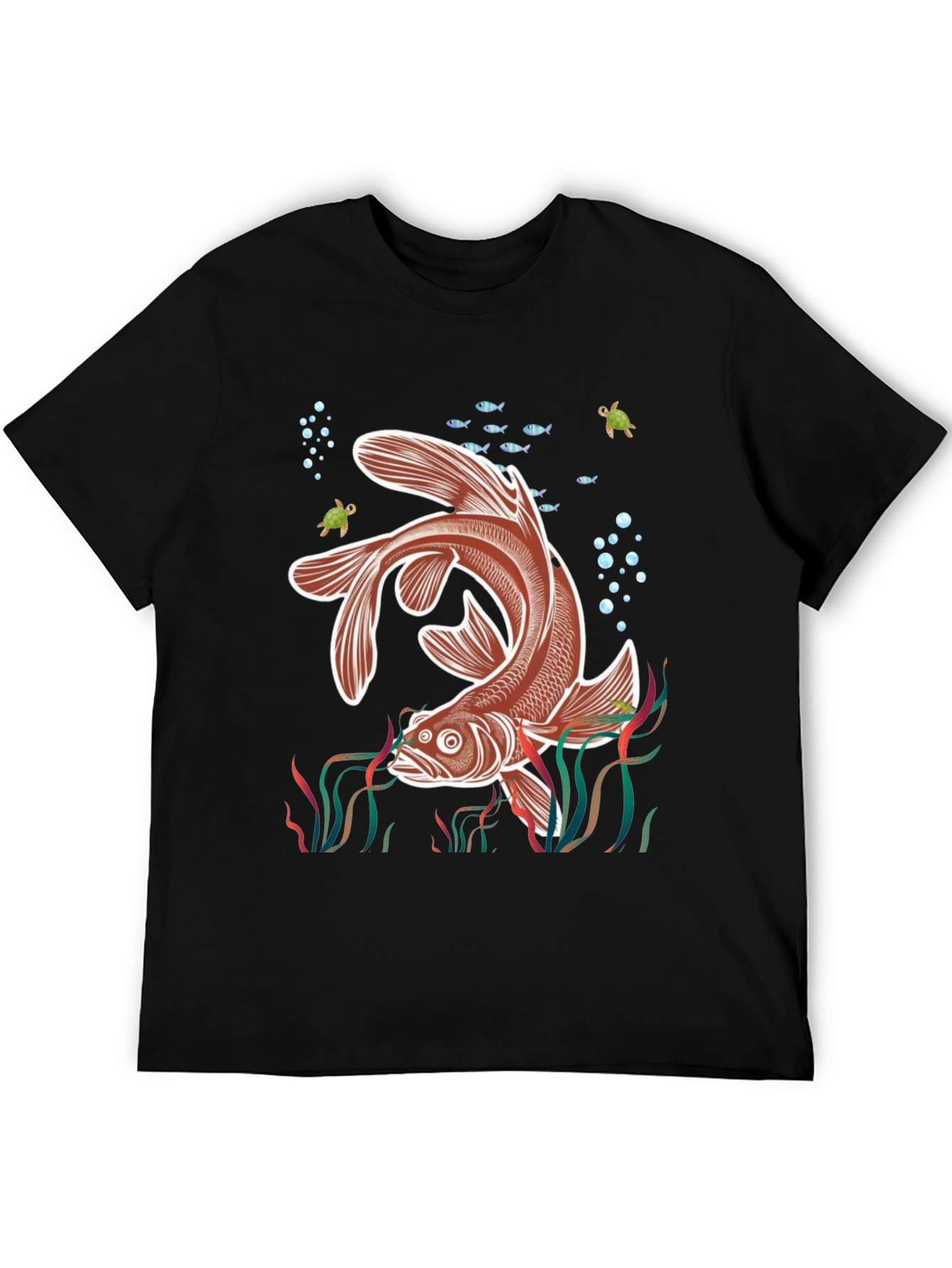 Fish Graphic Black T-Shirt
