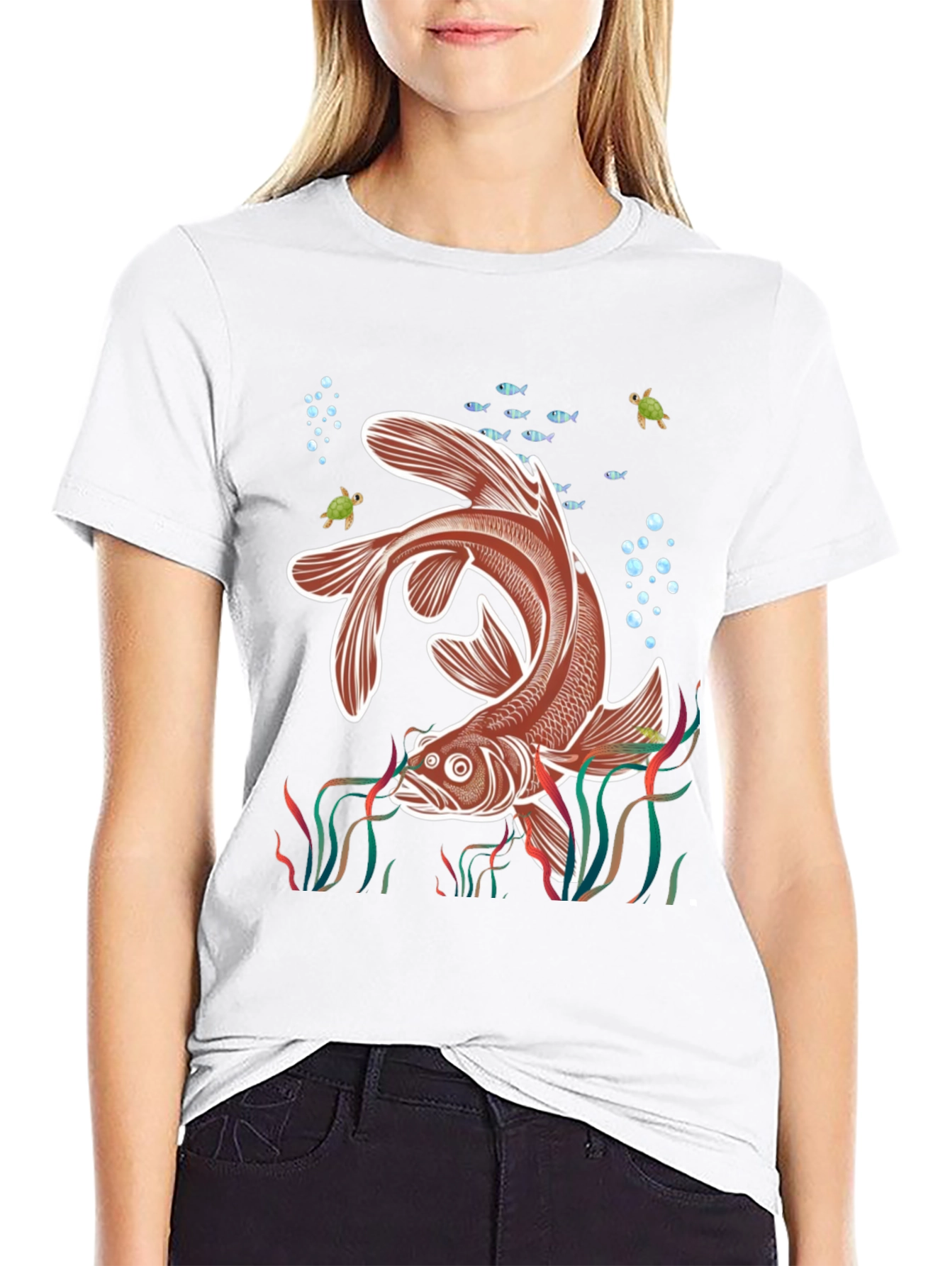 Fish Graphic Black T-Shirt