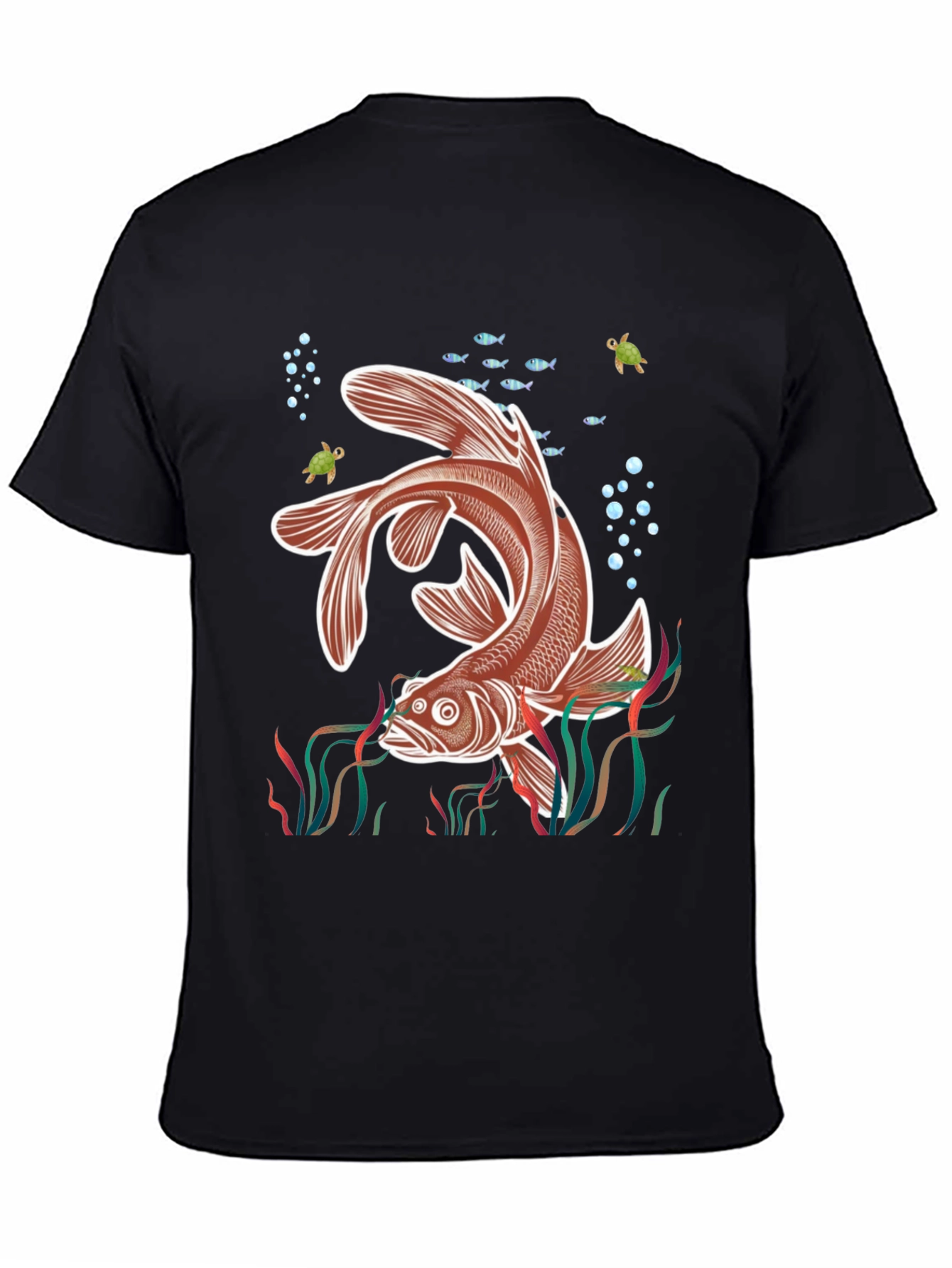 Fish Graphic Black T-Shirt