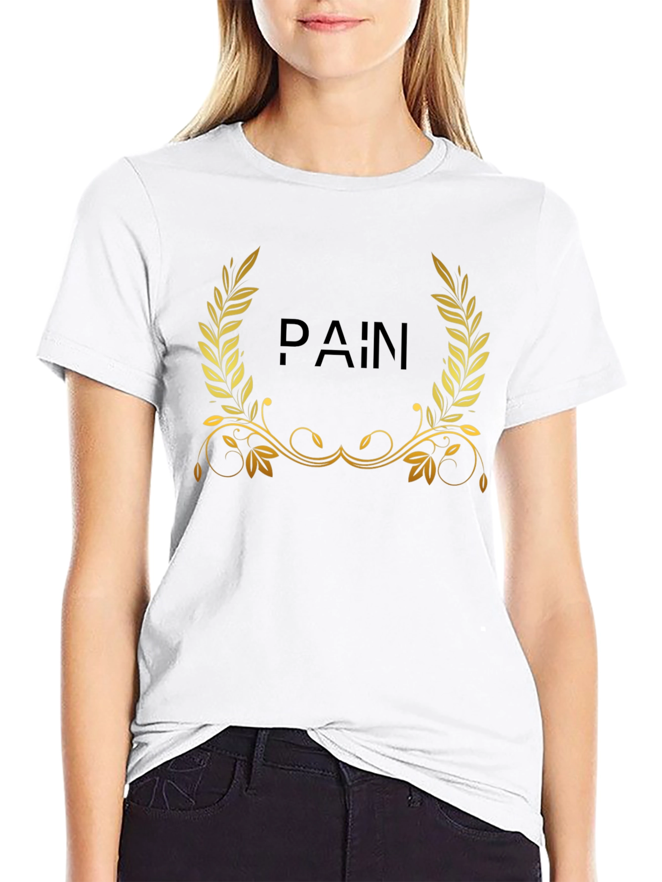 Pain Wreath Graphic T-Shirt - Black