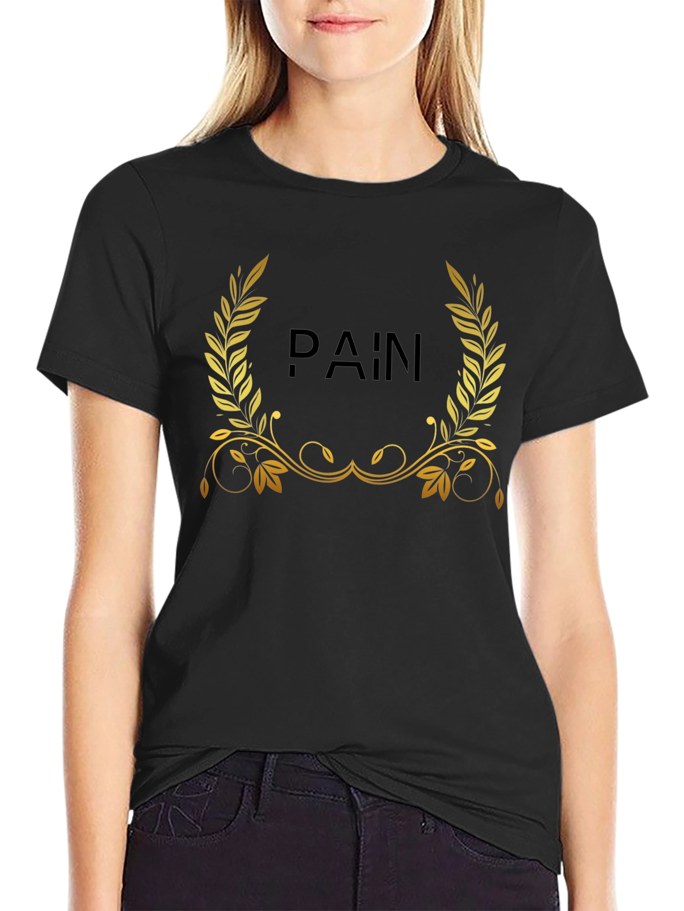 Pain Wreath Graphic T-Shirt - Black