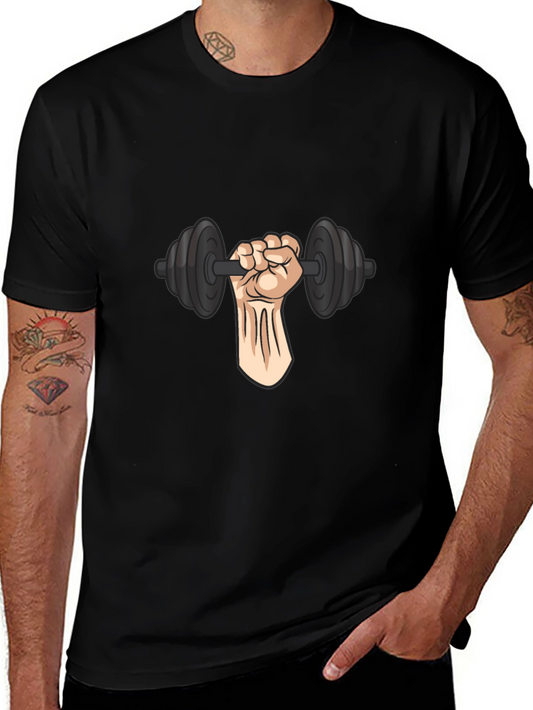 Weight Lifting Fist Graphic T-Shirt