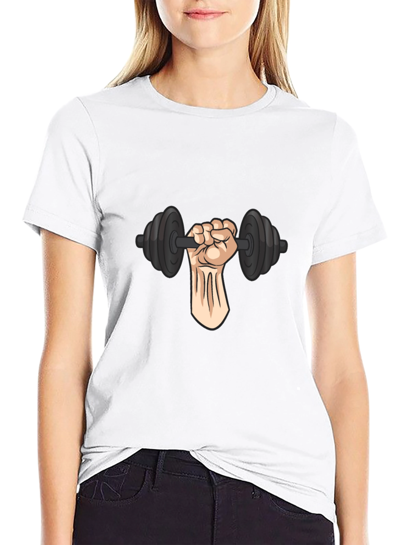Weight Lifting Fist Graphic T-Shirt