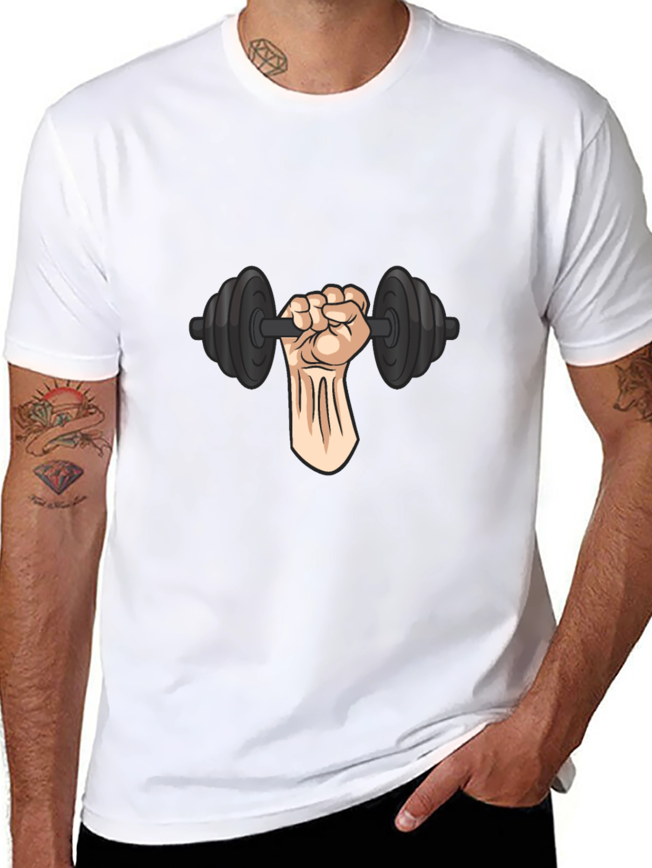 Weight Lifting Fist Graphic T-Shirt