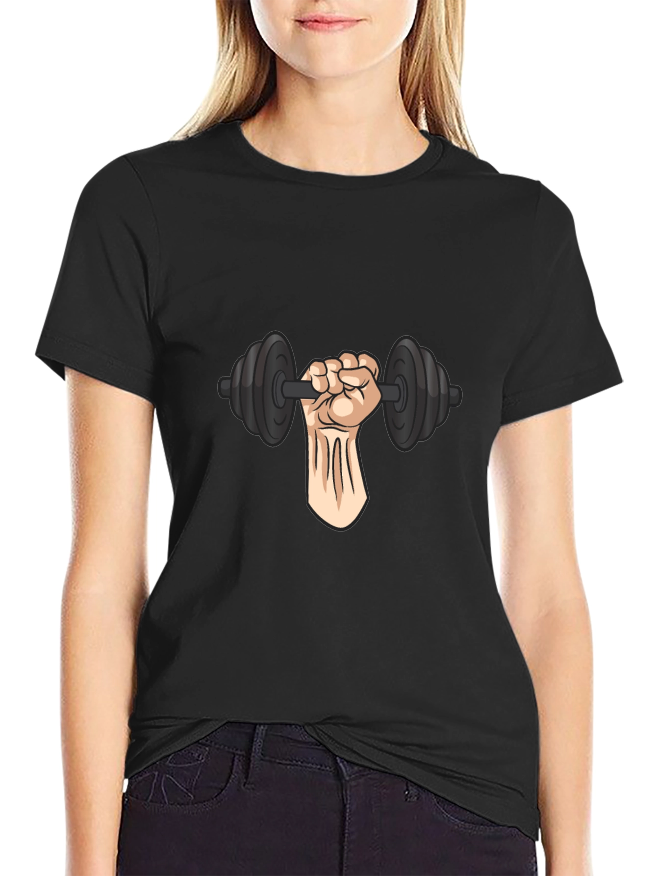 Weight Lifting Fist Graphic T-Shirt