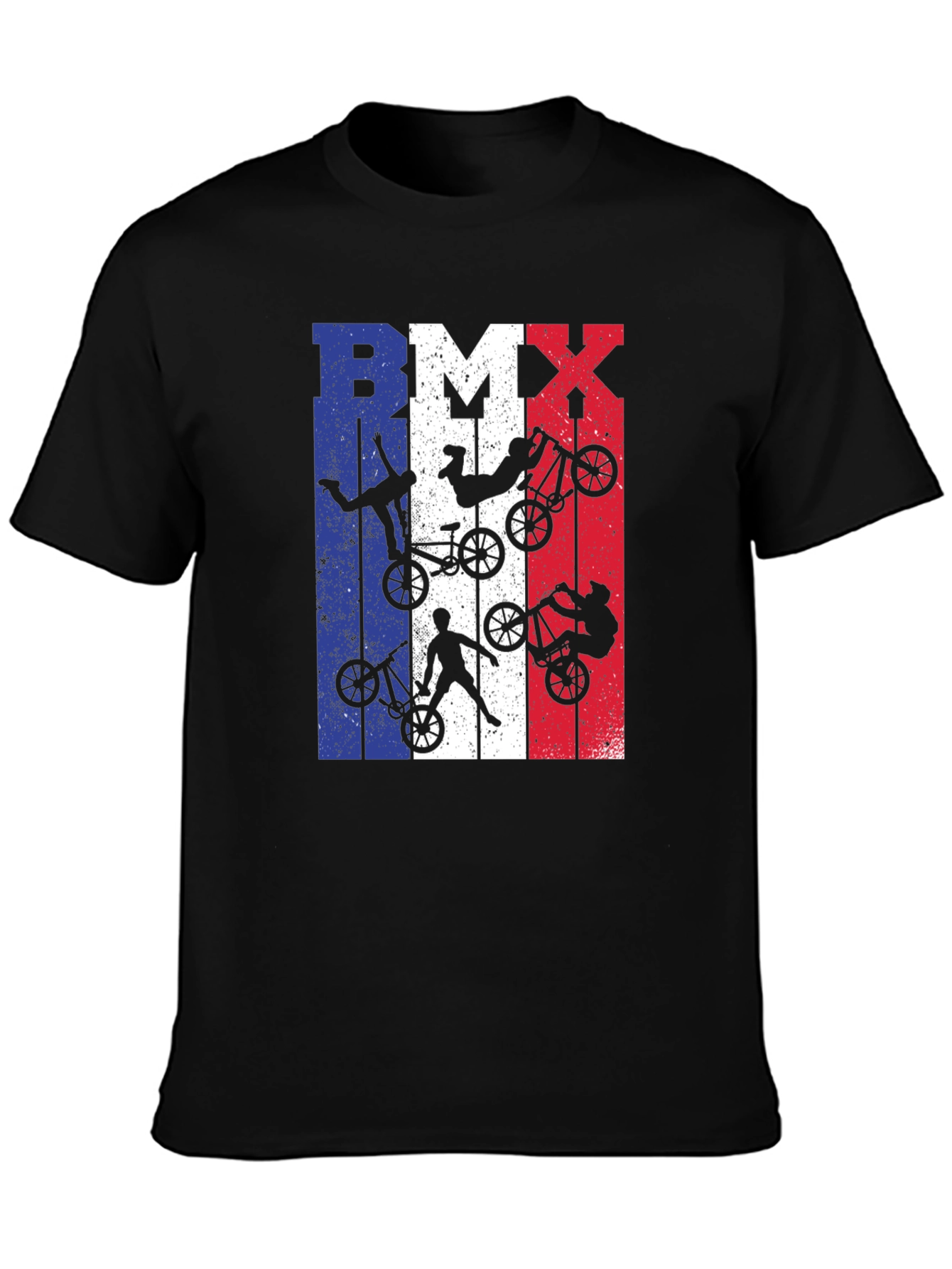 BMX French Flag T-Shirt - Extreme Biking Style