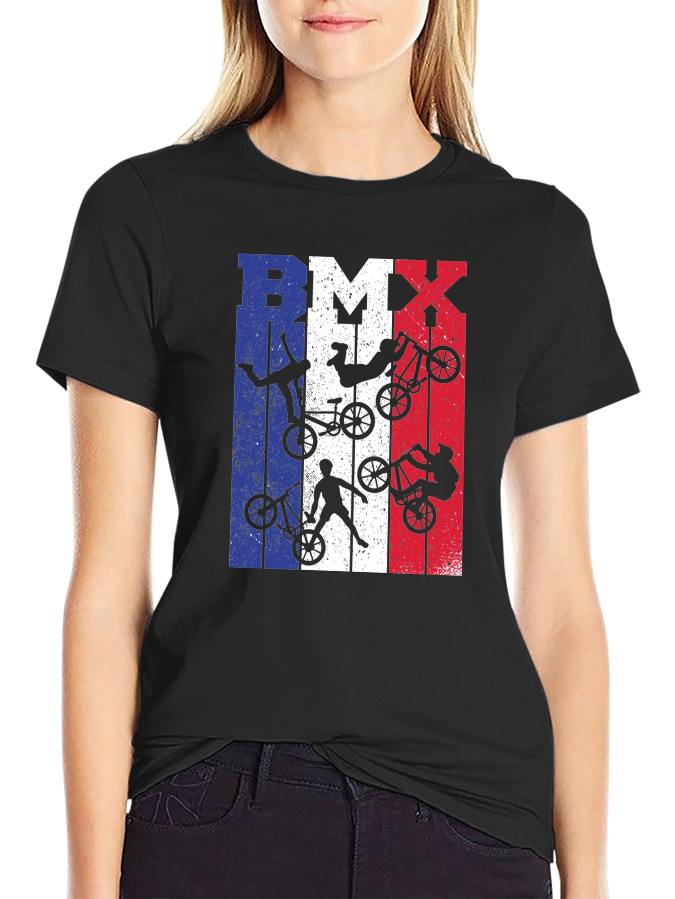 BMX French Flag T-Shirt - Extreme Biking Style