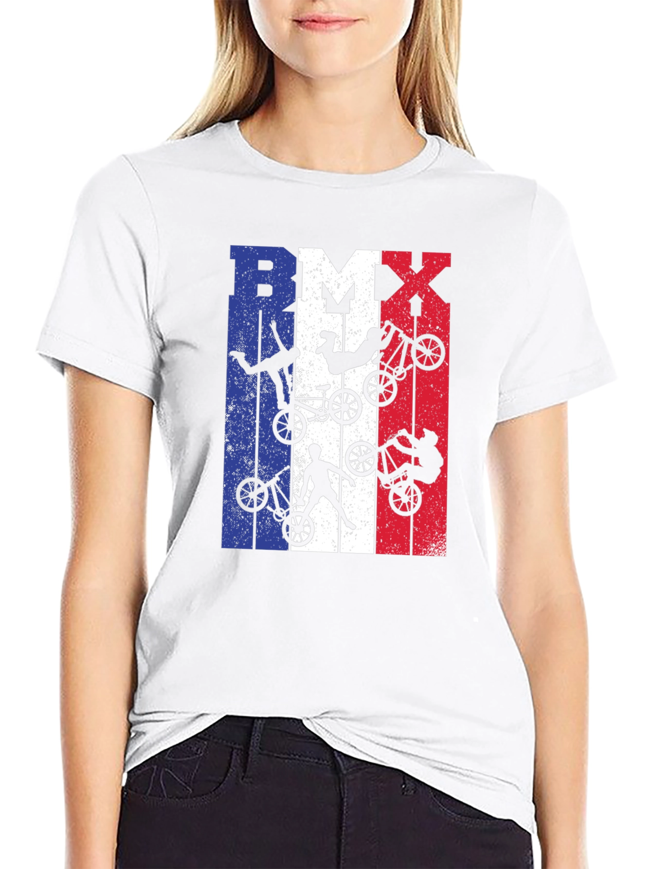 BMX French Flag T-Shirt - Extreme Biking Style