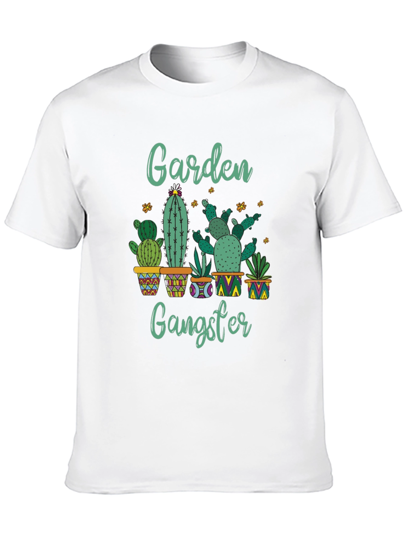 Garden Gangster Cactus T-Shirt - Quirky Plant Lover Tee