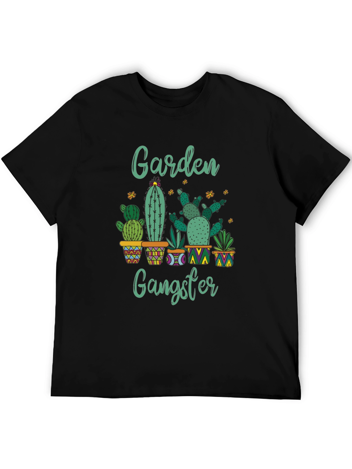 Garden Gangster Cactus T-Shirt - Quirky Plant Lover Tee
