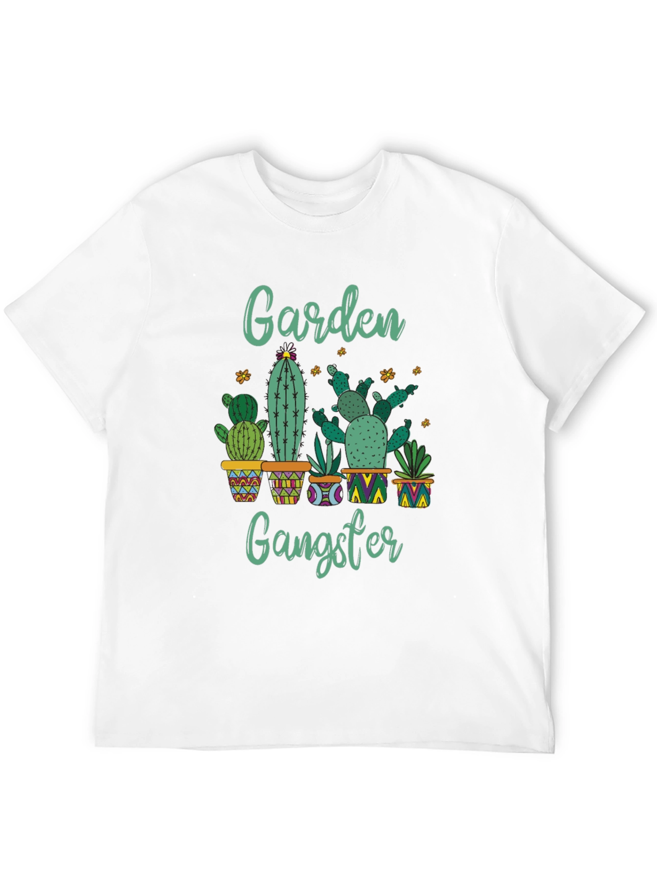 Garden Gangster Cactus T-Shirt - Quirky Plant Lover Tee