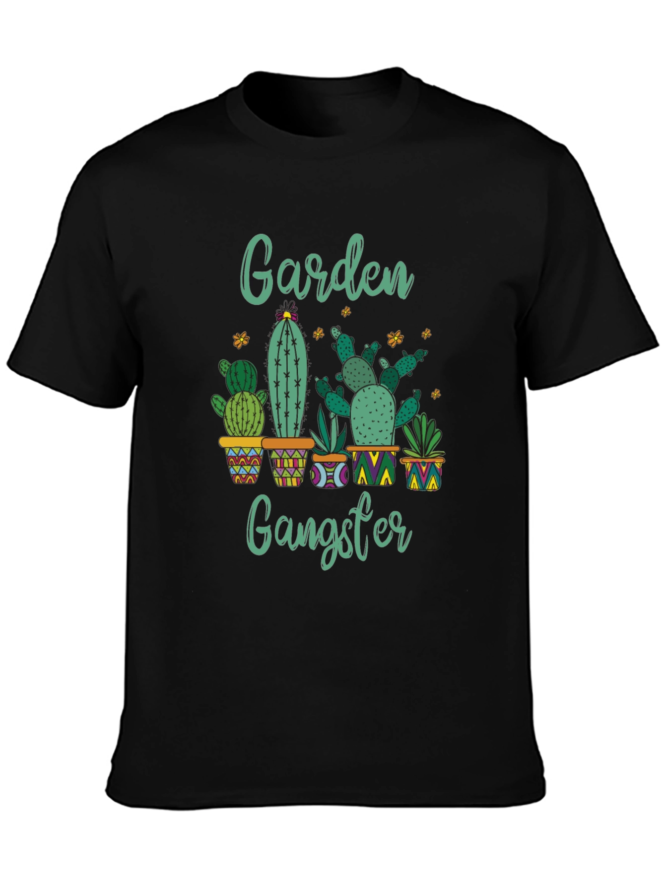 Garden Gangster Cactus T-Shirt - Quirky Plant Lover Tee