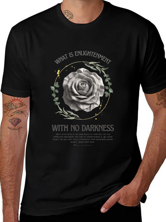 Enlightenment Rose Graphic Tee - Soft Black T-Shirt