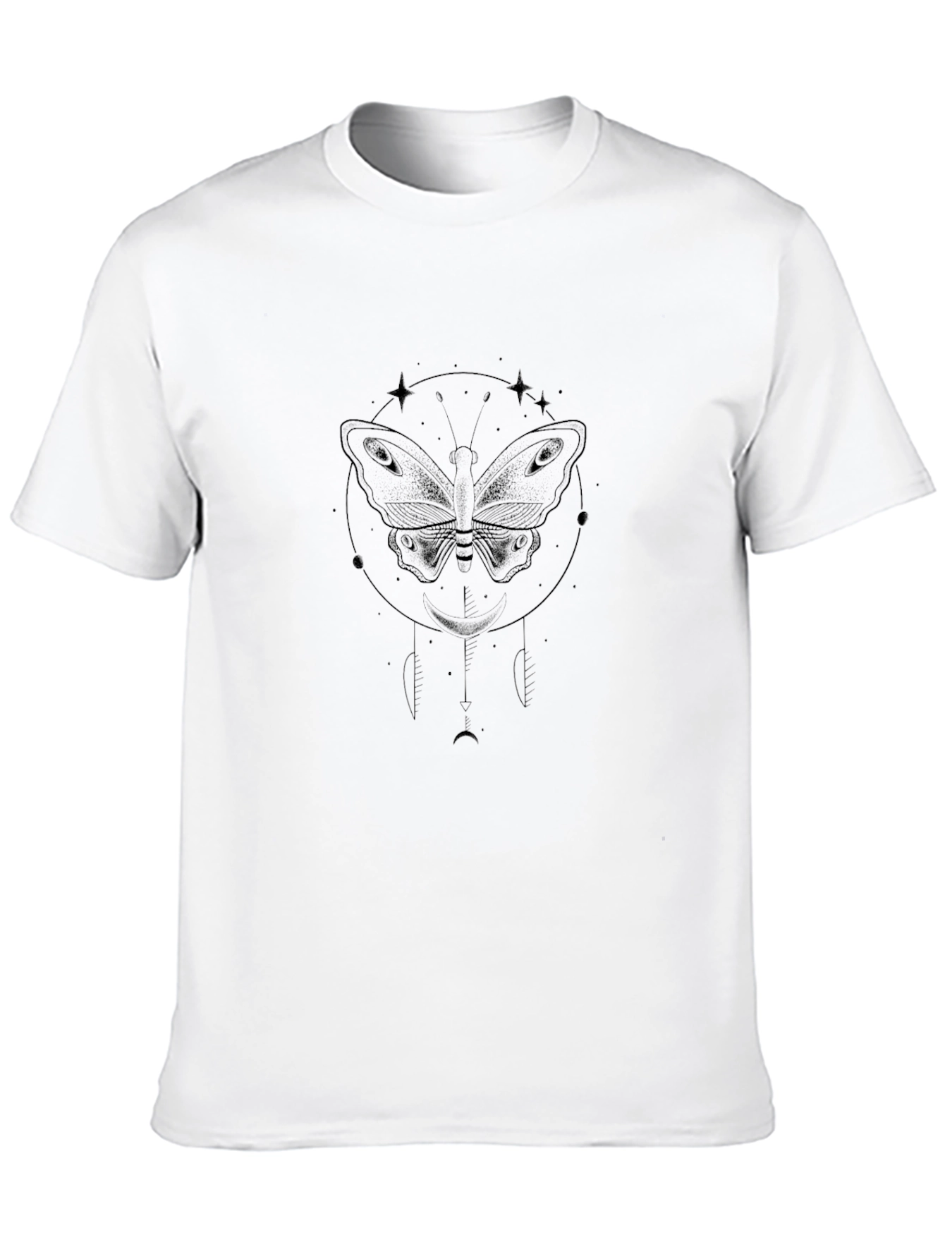 Butterfly Moon Graphic Tee - Black