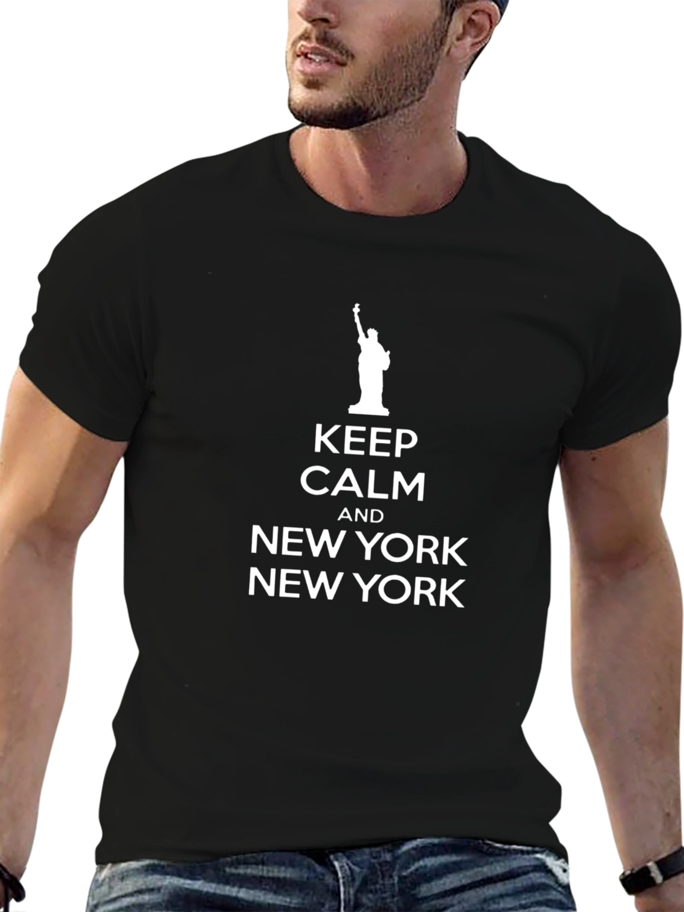 Keep Calm NY Black T-Shirt