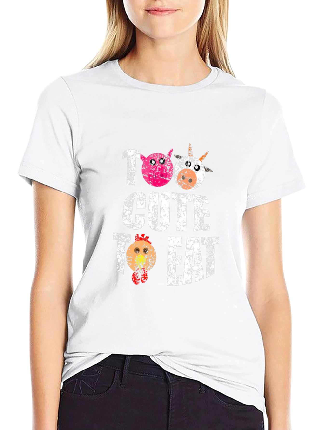 Too Cute To Eat - Farm Animal Lover T-Shirt