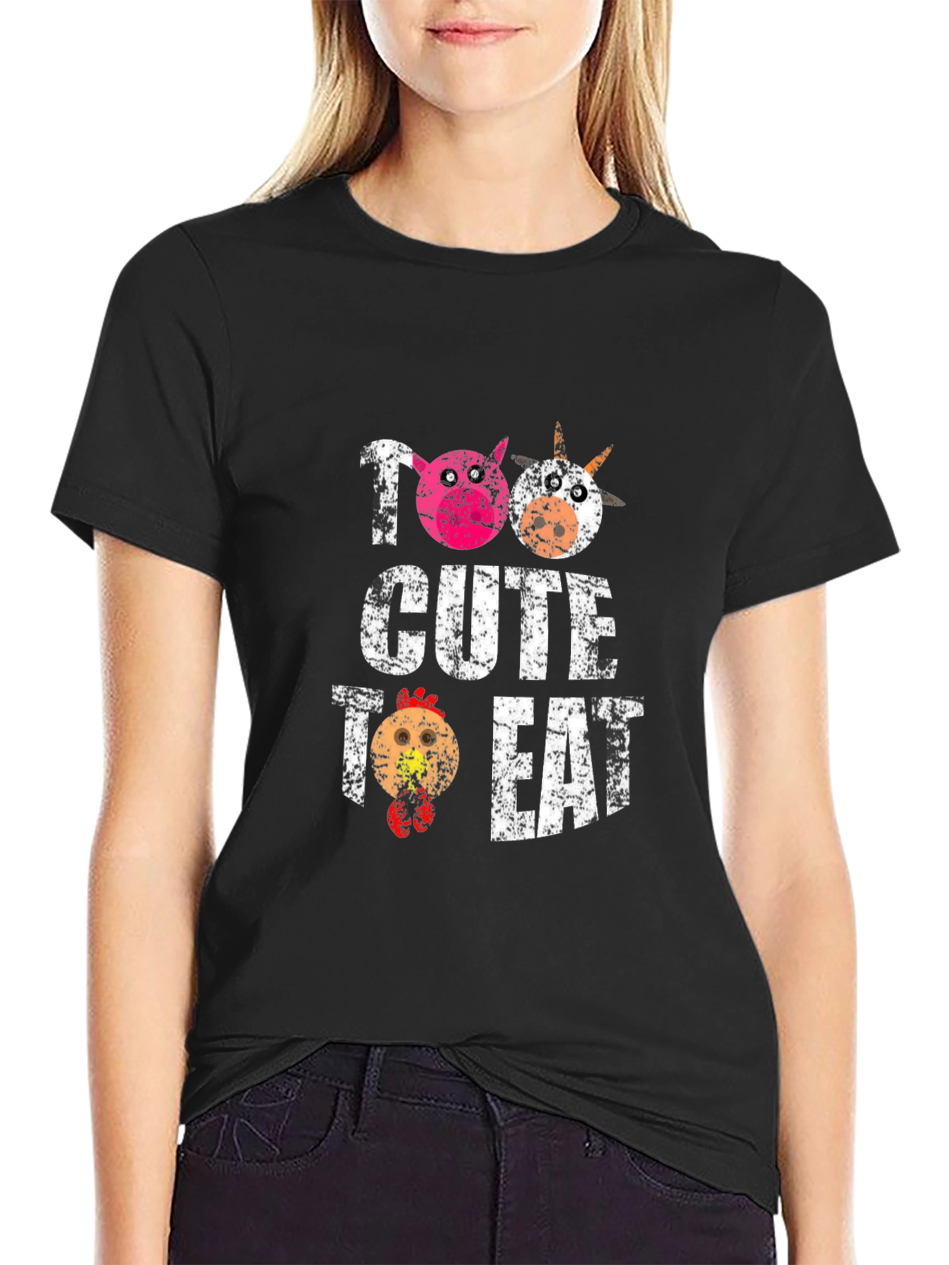 Too Cute To Eat - Farm Animal Lover T-Shirt