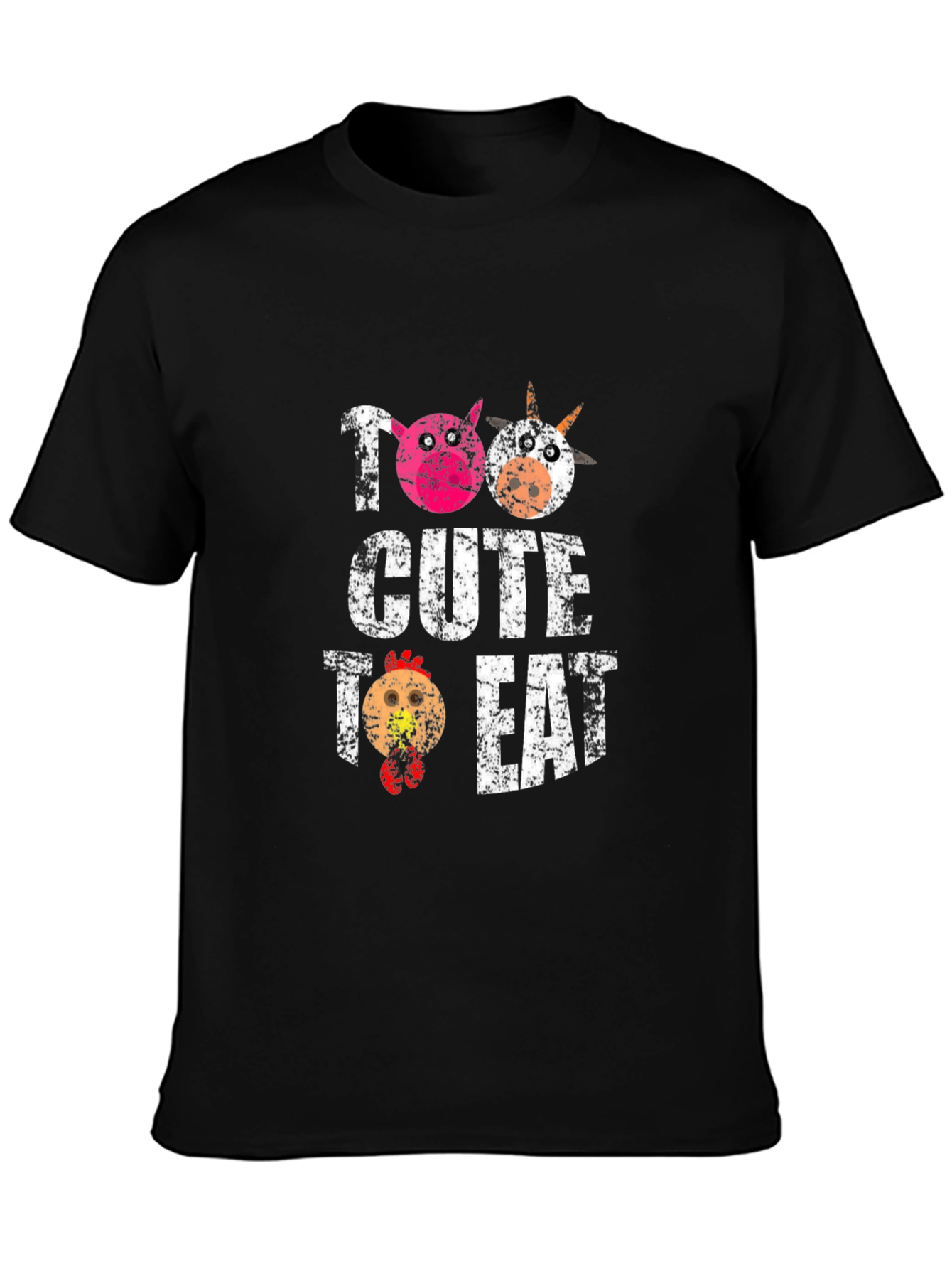 Too Cute To Eat - Farm Animal Lover T-Shirt