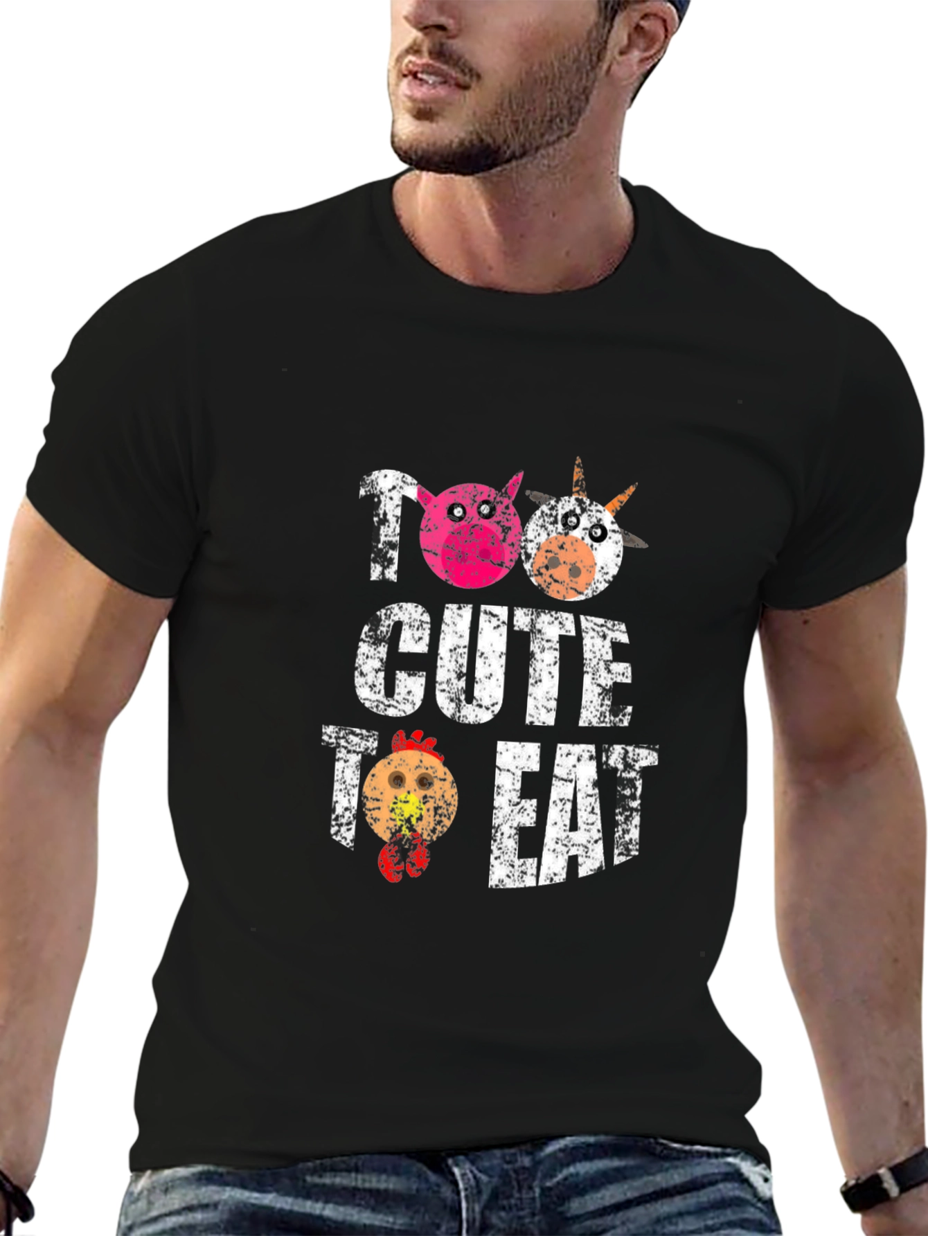 Too Cute To Eat - Farm Animal Lover T-Shirt