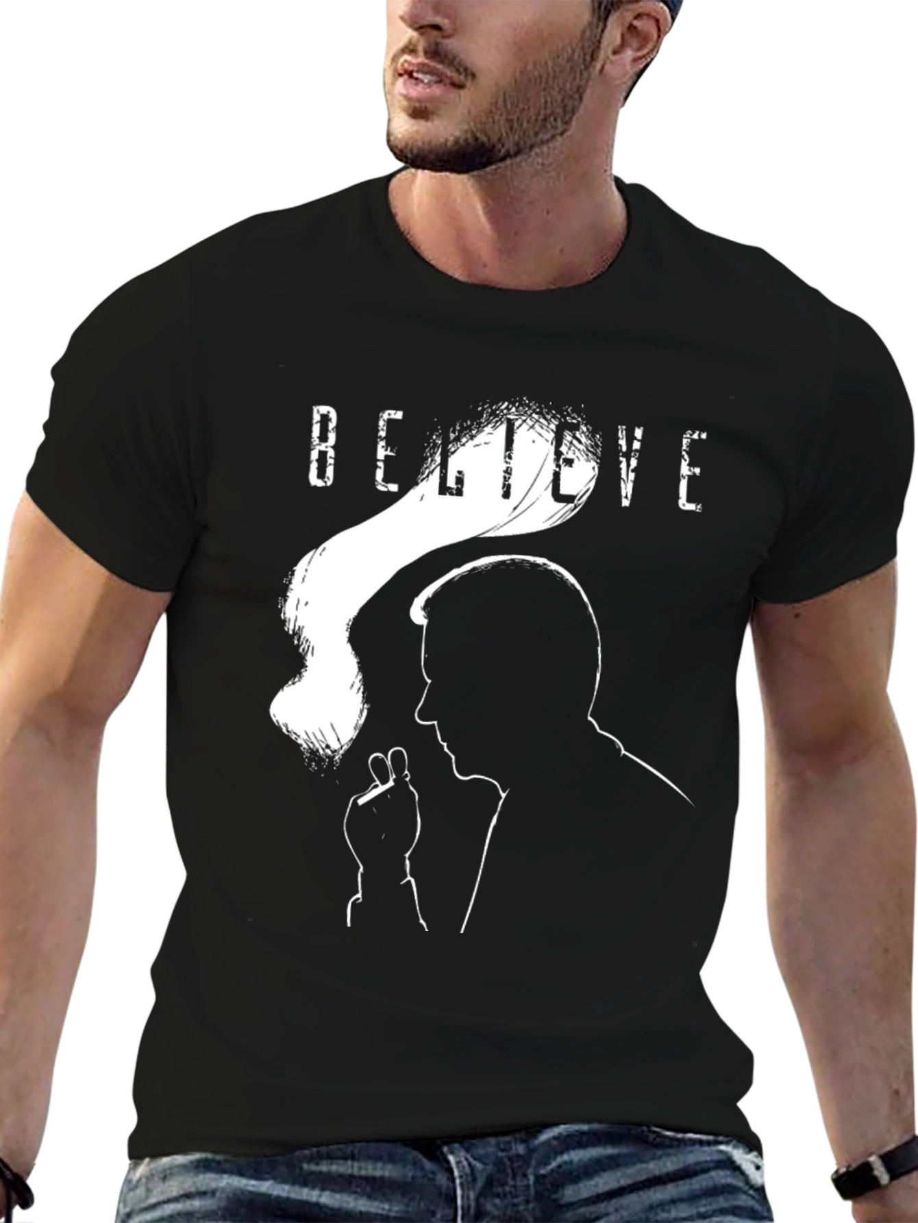 Believe Silhouette Graphic Tee - Classic Black