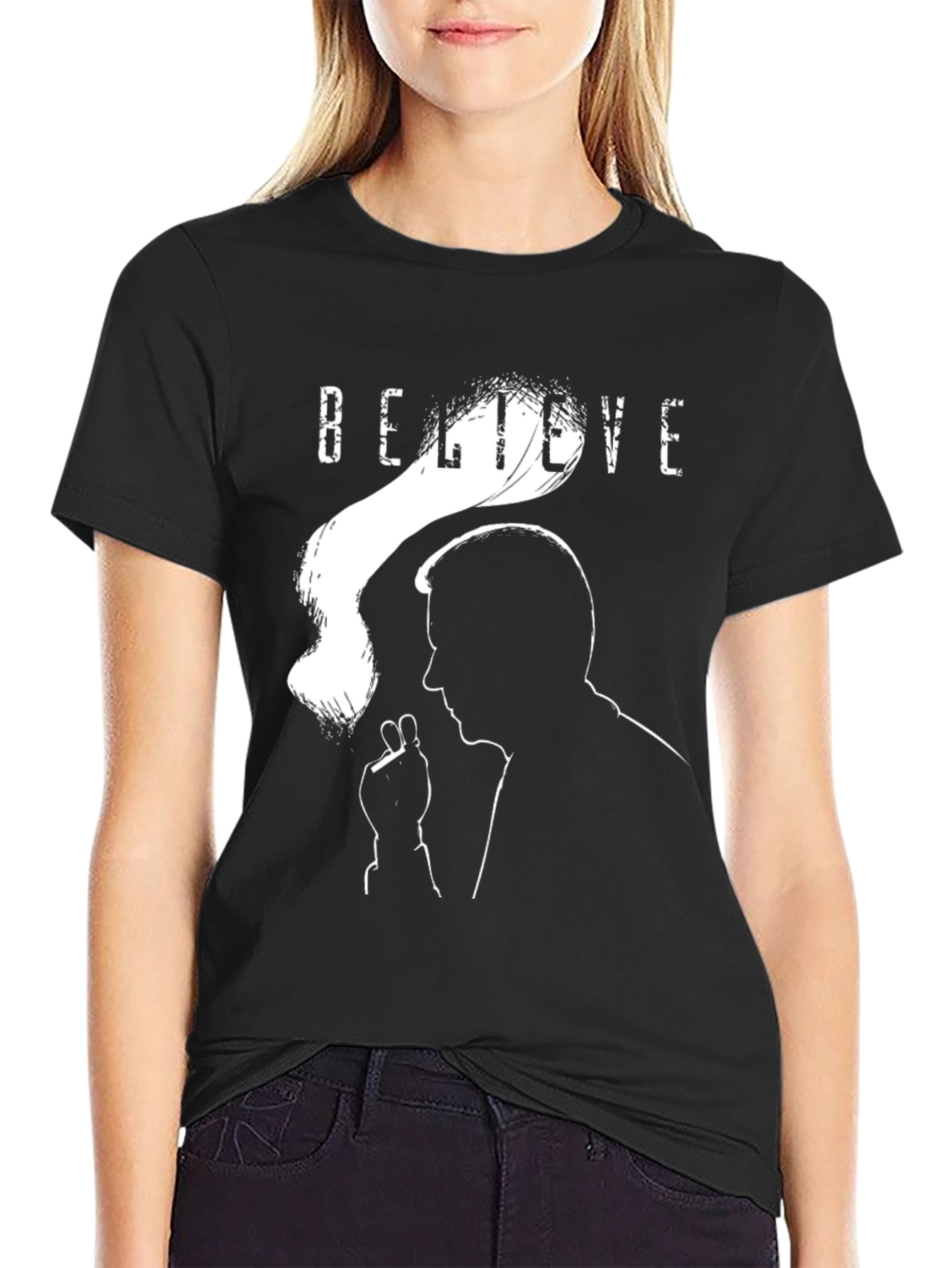 Believe Silhouette Graphic Tee - Classic Black