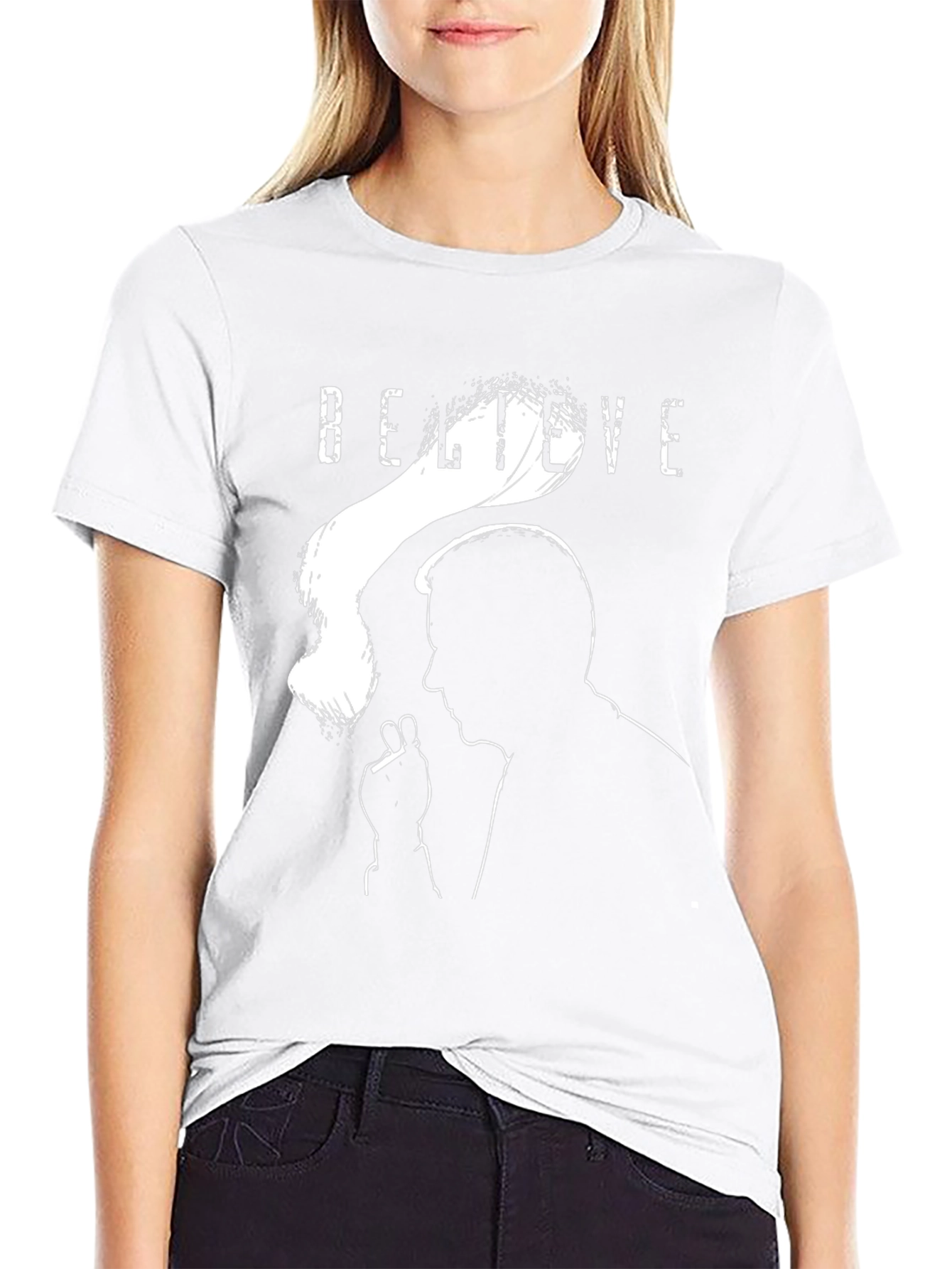 Believe Silhouette Graphic Tee - Classic Black