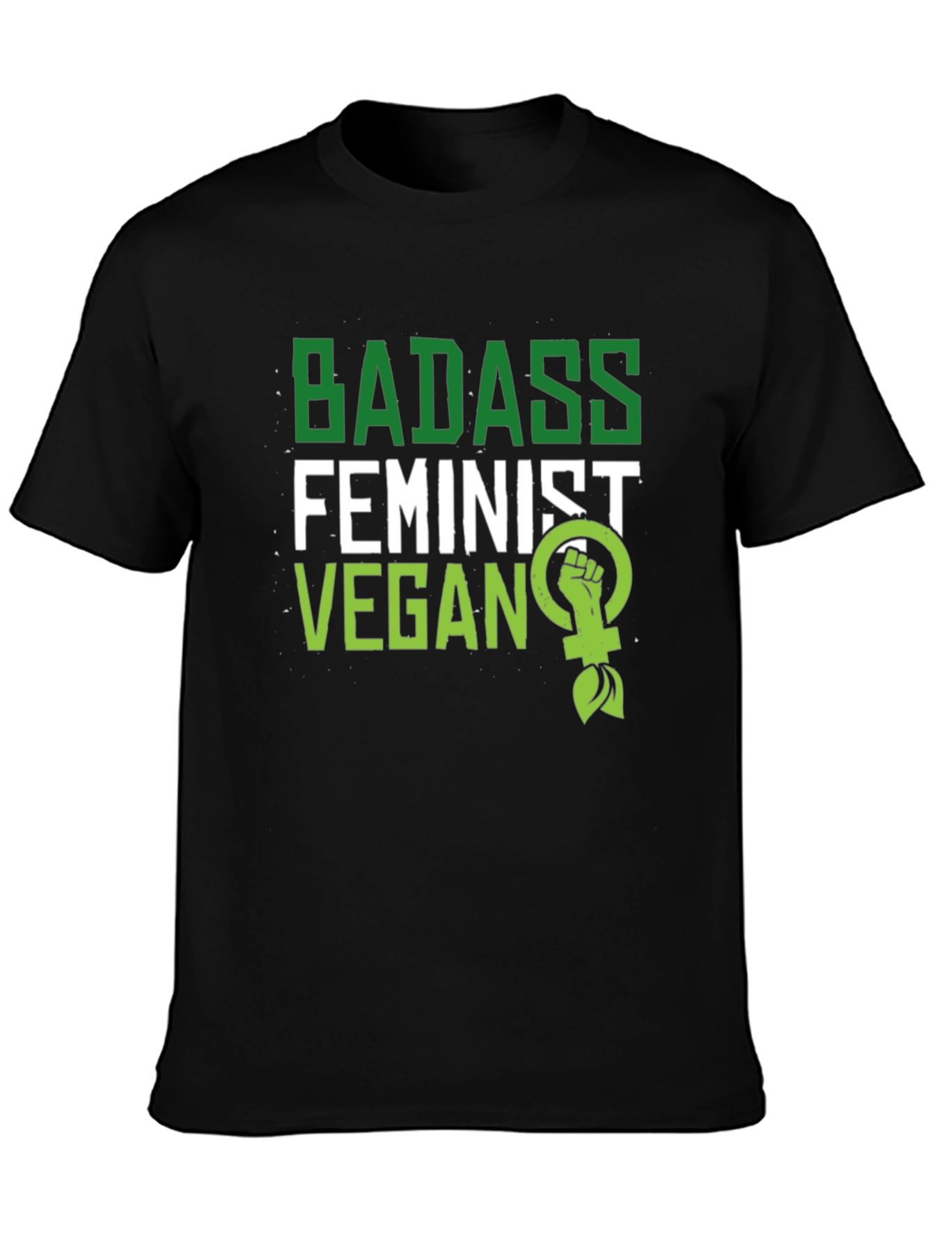 Badass Feminist Vegan Graphic T-Shirt