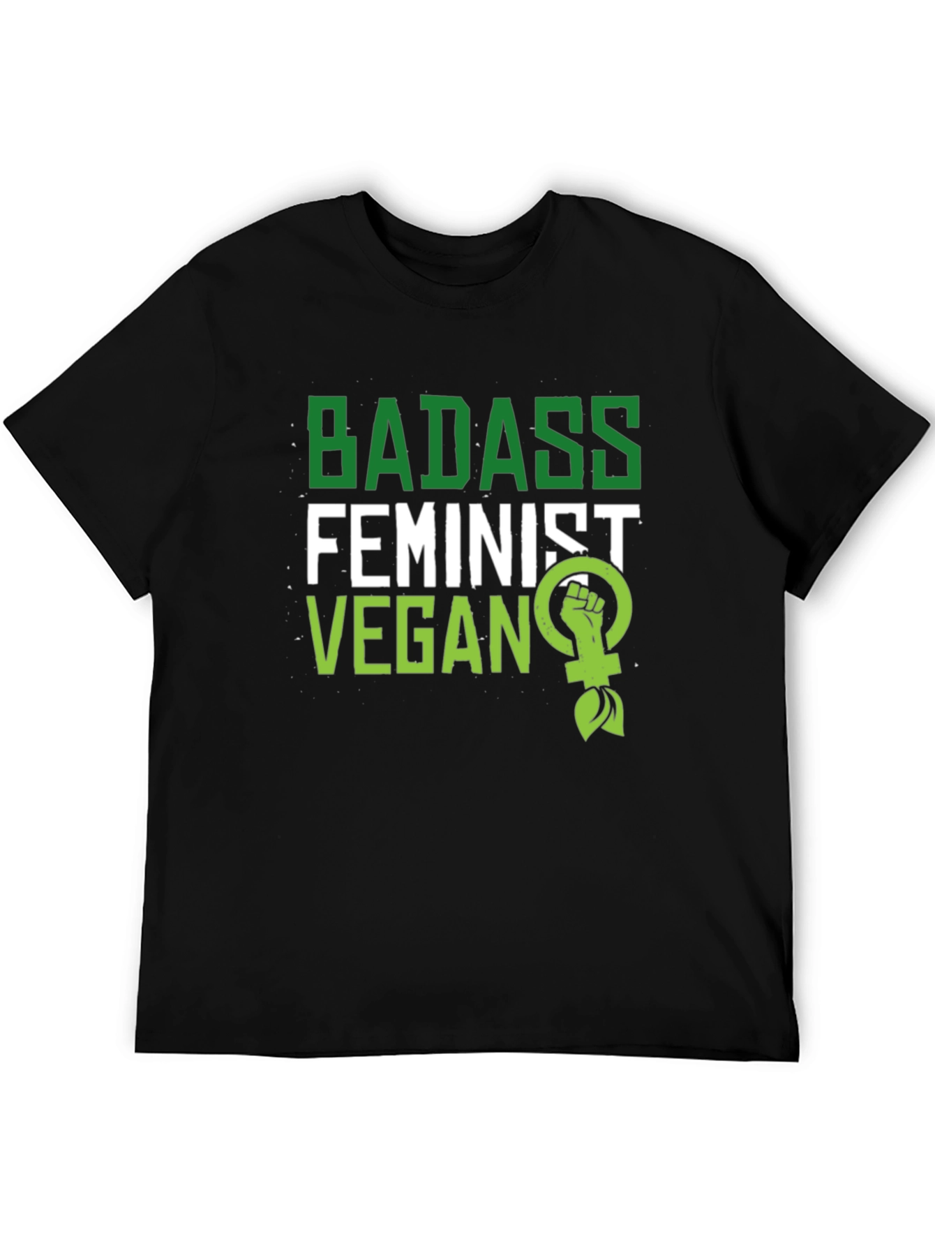 Badass Feminist Vegan Graphic T-Shirt