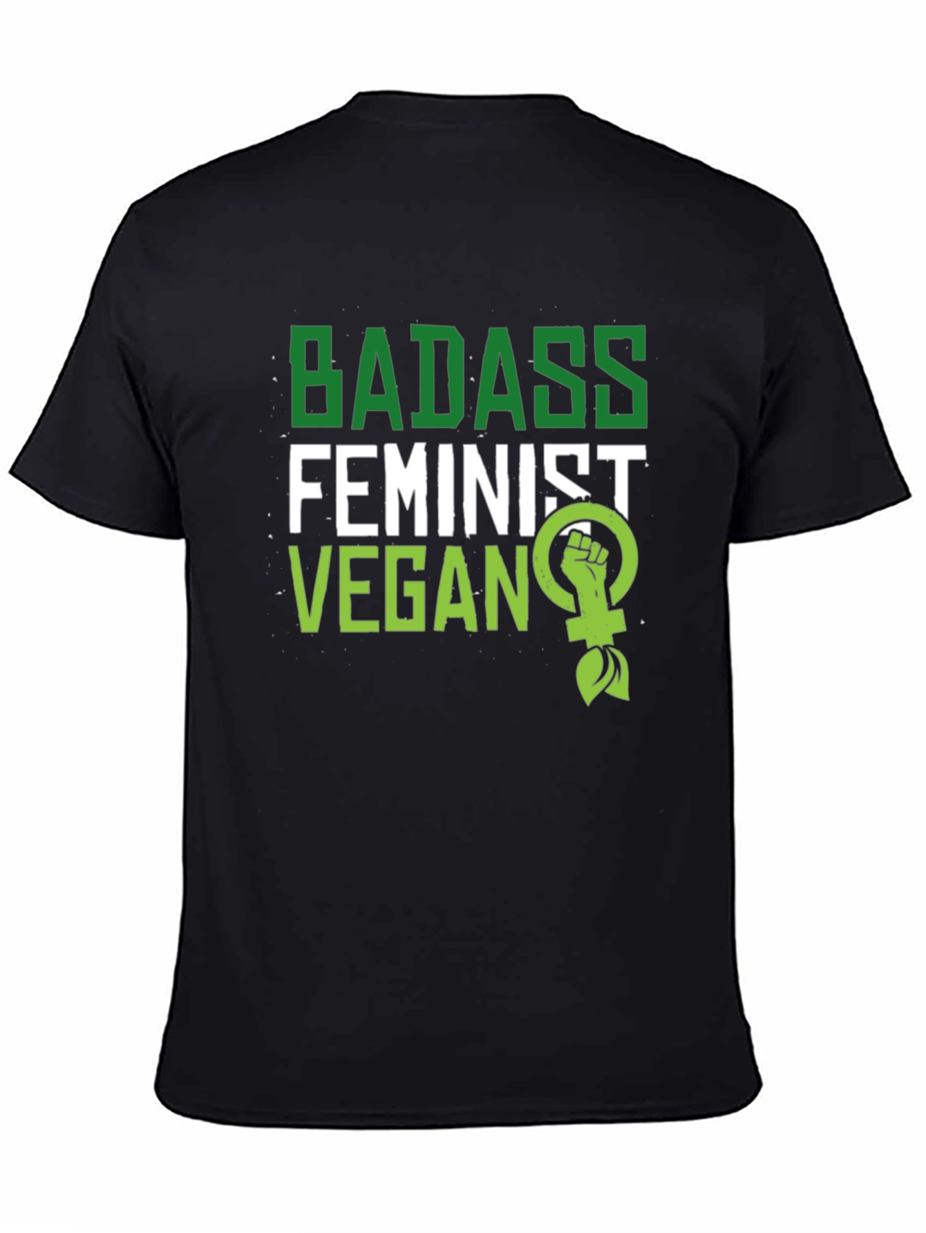 Badass Feminist Vegan Graphic T-Shirt