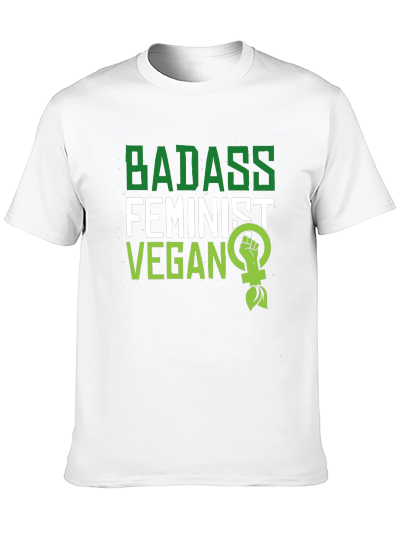 Badass Feminist Vegan Graphic T-Shirt