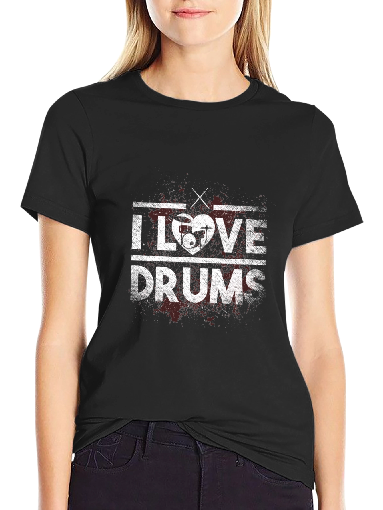 I Love Drums Graphic T-Shirt