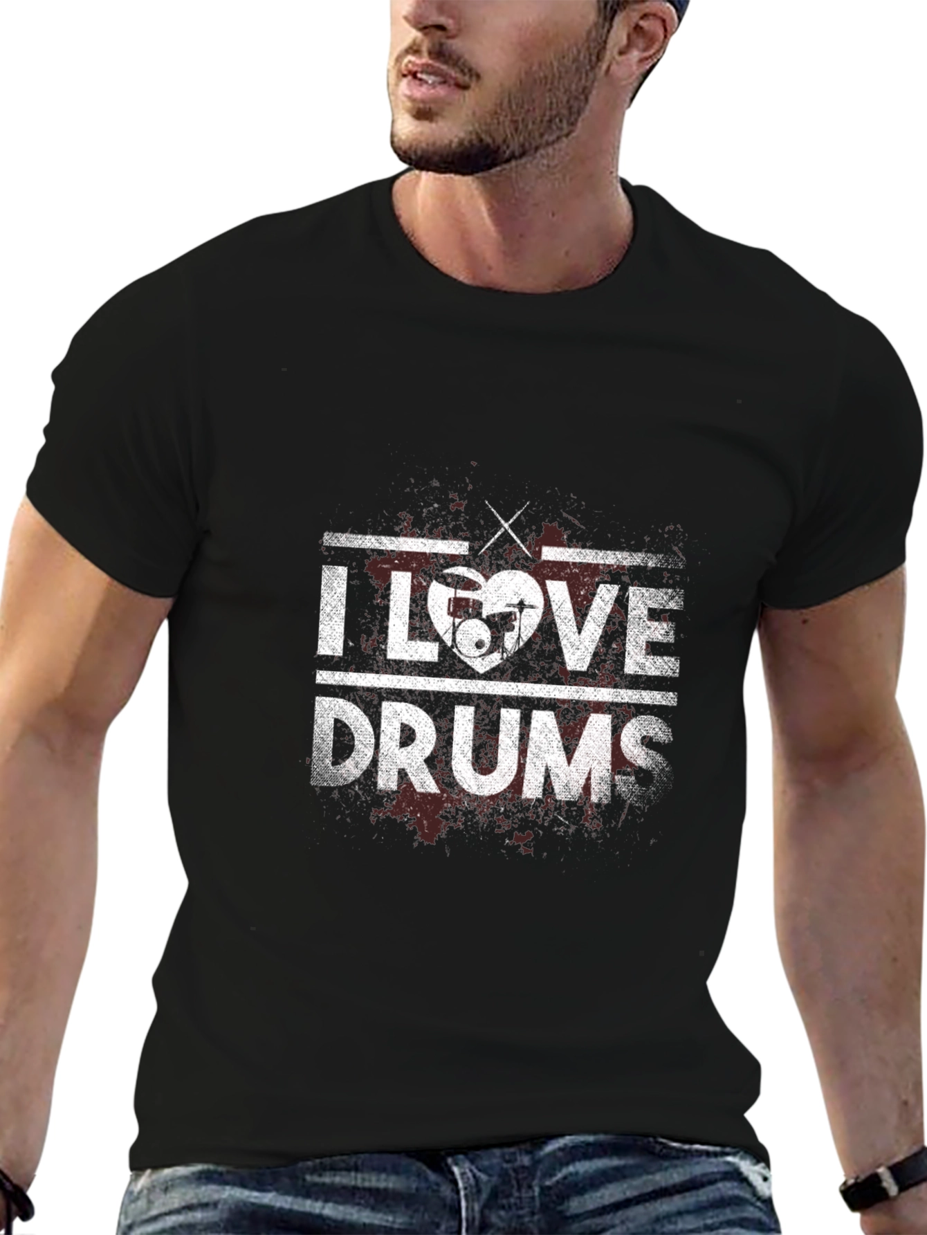I Love Drums Graphic T-Shirt