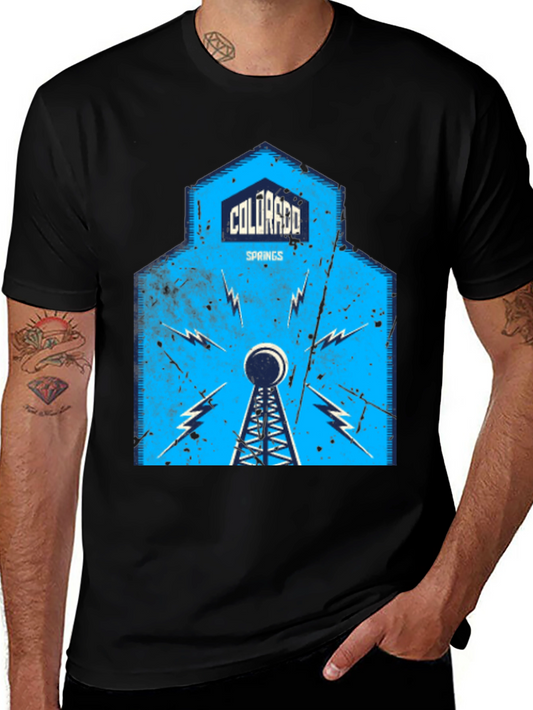Colorado Springs Retro Radio Tower Graphic Tee