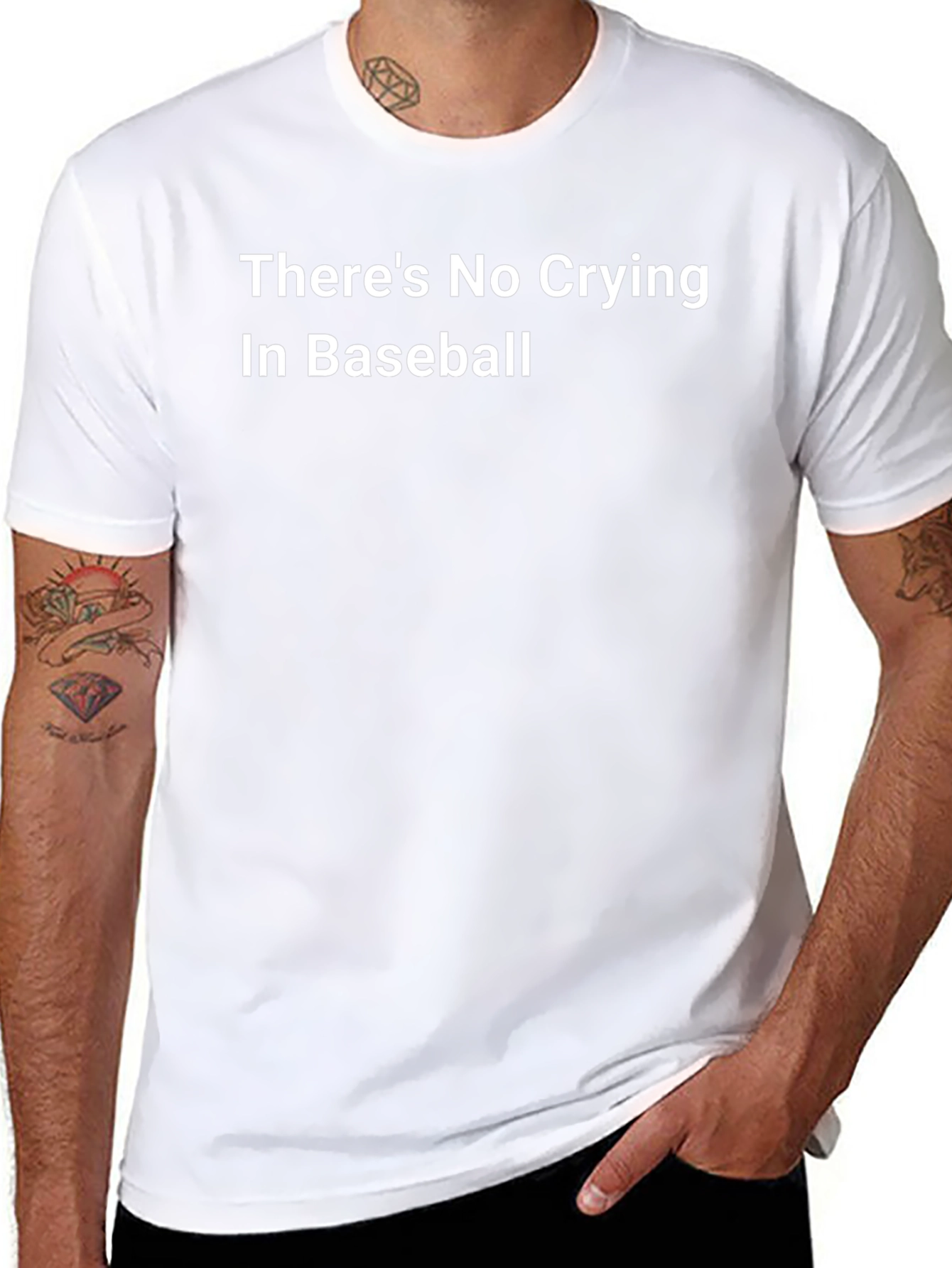 Theres No Crying In Baseball Black T-Shirt
