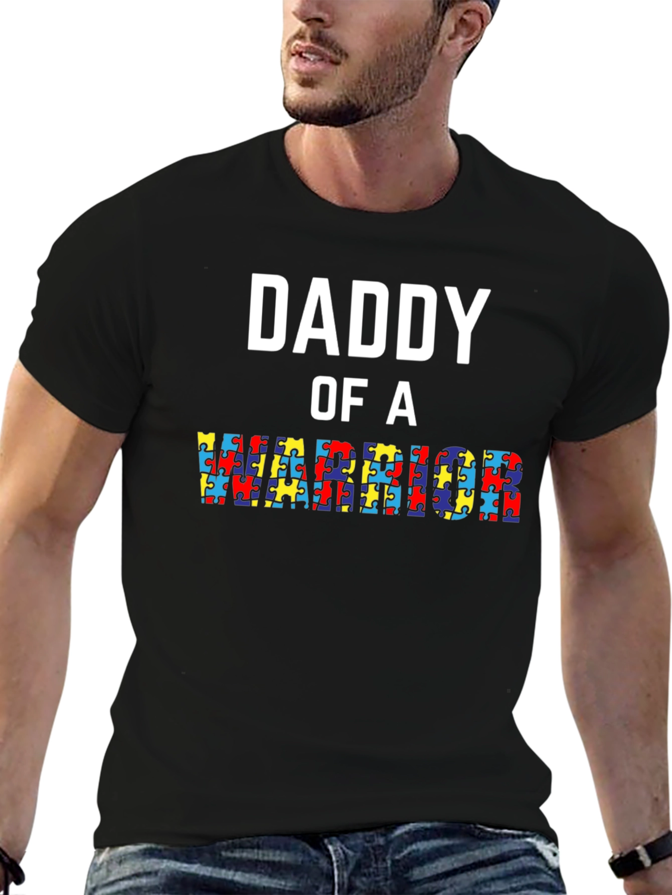 Daddy of a Warrior Autism Awareness T-Shirt